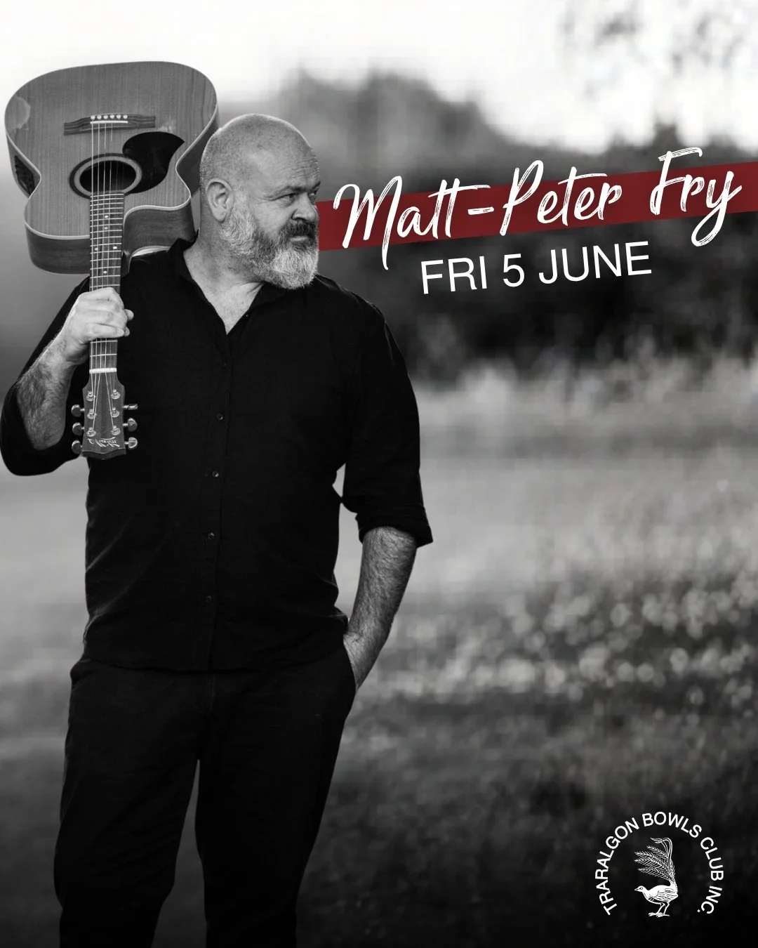 🤩MATT-PETER FRY - next Friday!
Join us Friday 5 June, after the raffles for live music from local favourite @mattpeterfry. Don't forget Friday happy hours 5-7pm and 20 raffle draws from 7.15pm.