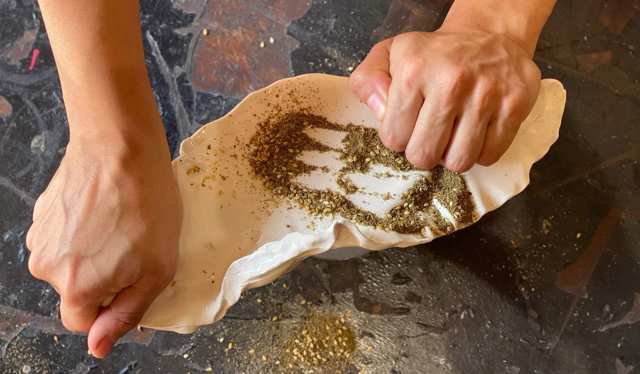 The Tongue Tracing The Hand Tracing The Earth: A Performance Dinner by Mirna Bamieh