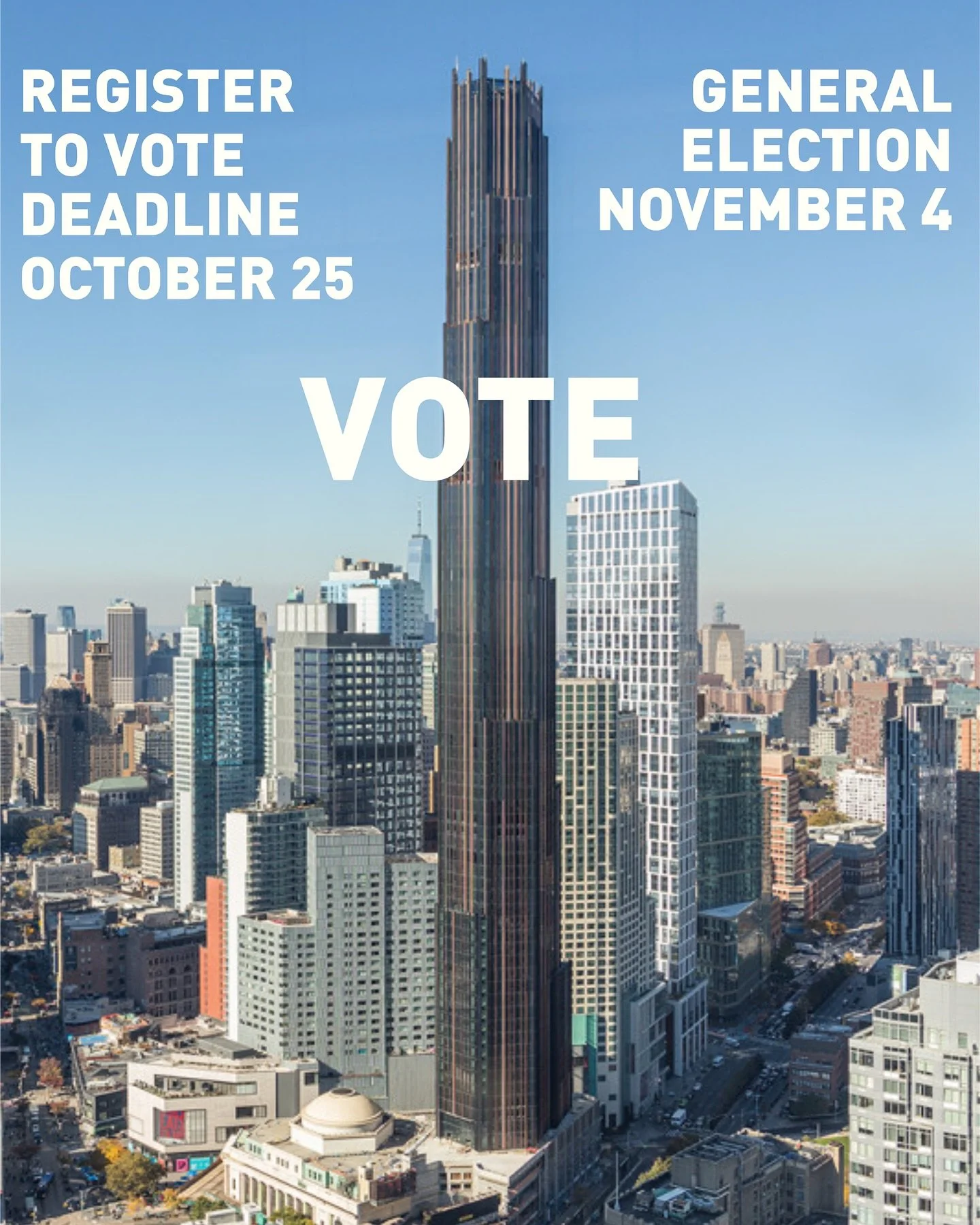 Only 5 days left to register to vote and be able to add your voice for the NYC mayoral election on November 4. 

We need to shape the future of our beloved city, improve the quality of life, reduce the cost of living, preserve NYC independence, and o