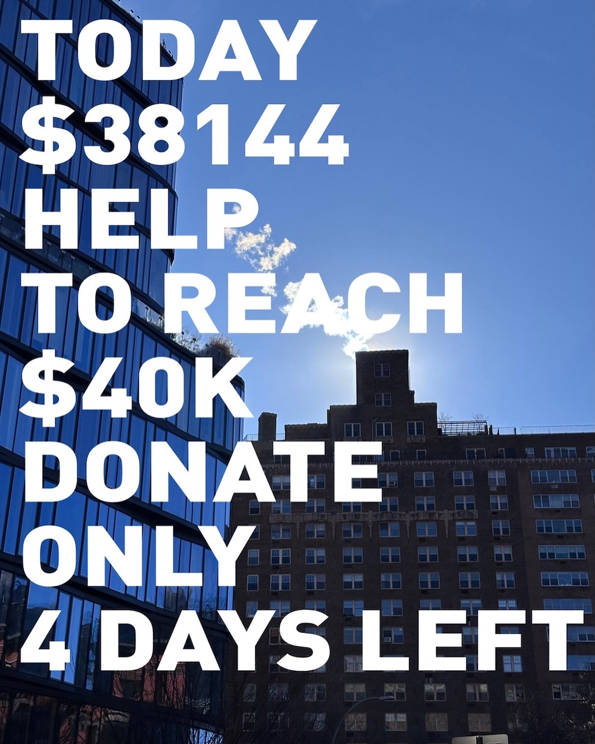 Last 4 days to donate for our season: we still need your support. Remember that there is no donation to big or too small. Each dollar counts. Thank you 🙏