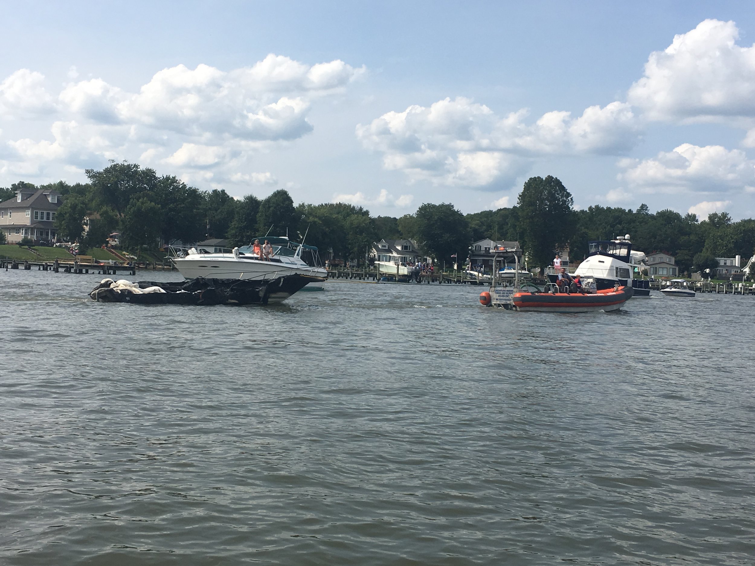 Baltimore Yacht Club Boat Fire