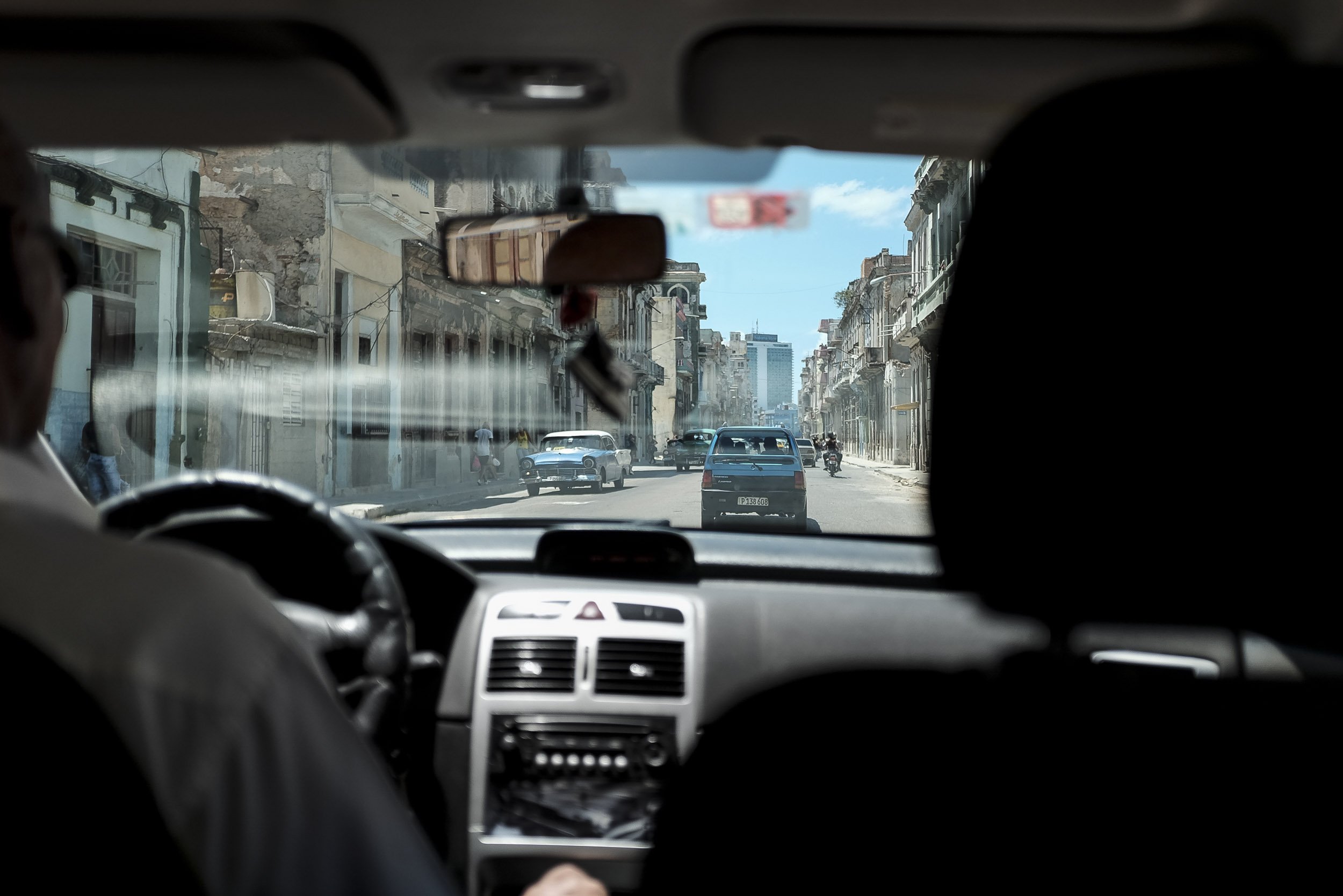 View From Havana Taxi