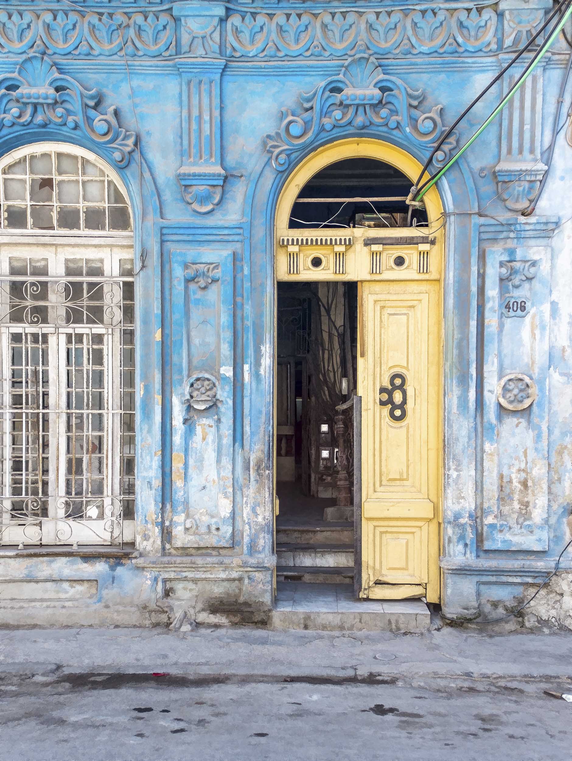 Blue Wall and Yellow Door, Havana