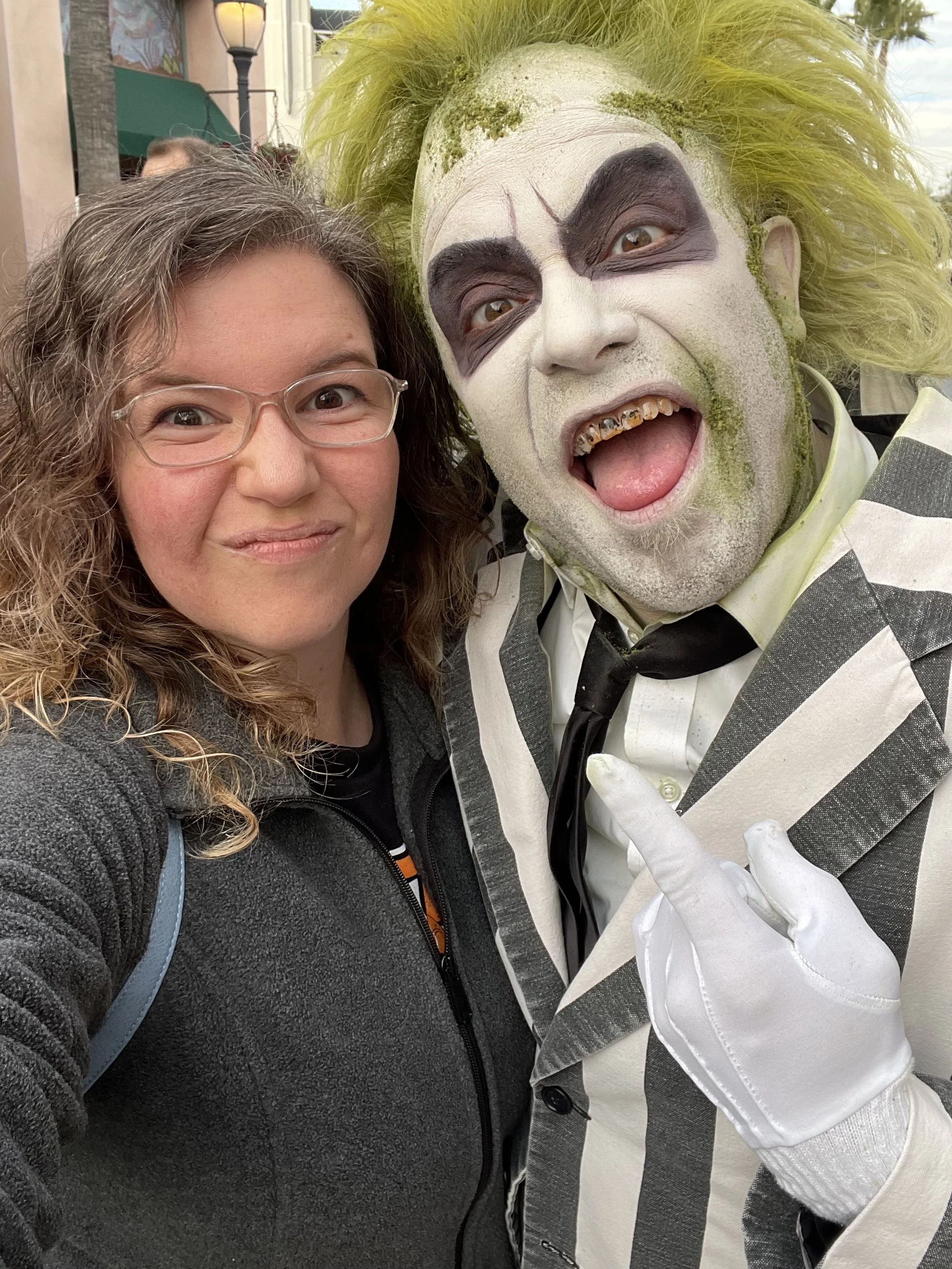 Haley and Beetlejuice at Universal Hollywood