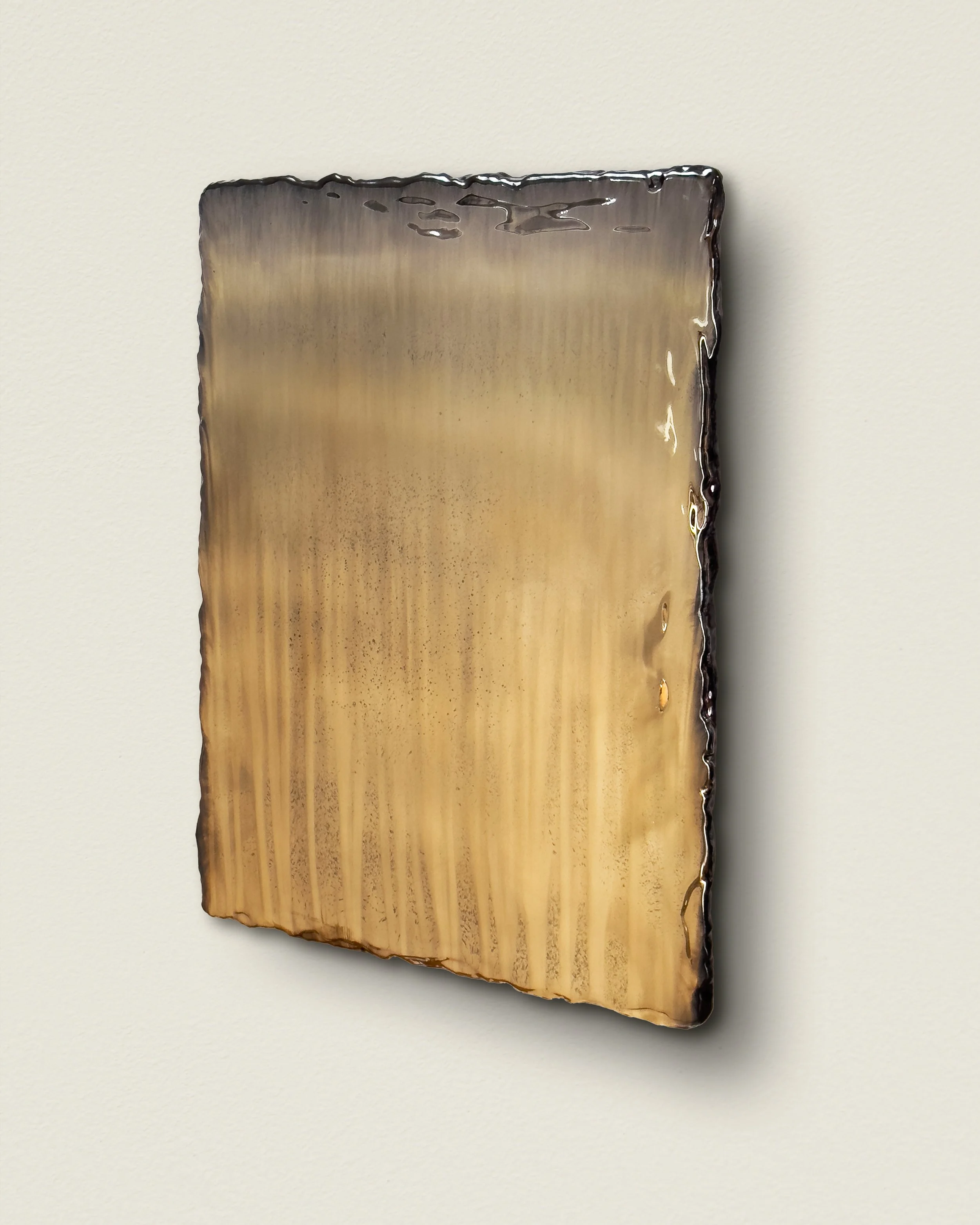   0661.2025      Silver Emulsion     
32” Height x 24” Width x 2” Depth (each) 
hand sculpted silver emulsion  
polymer resin and Italian marble dust on panel 
signed in verso 