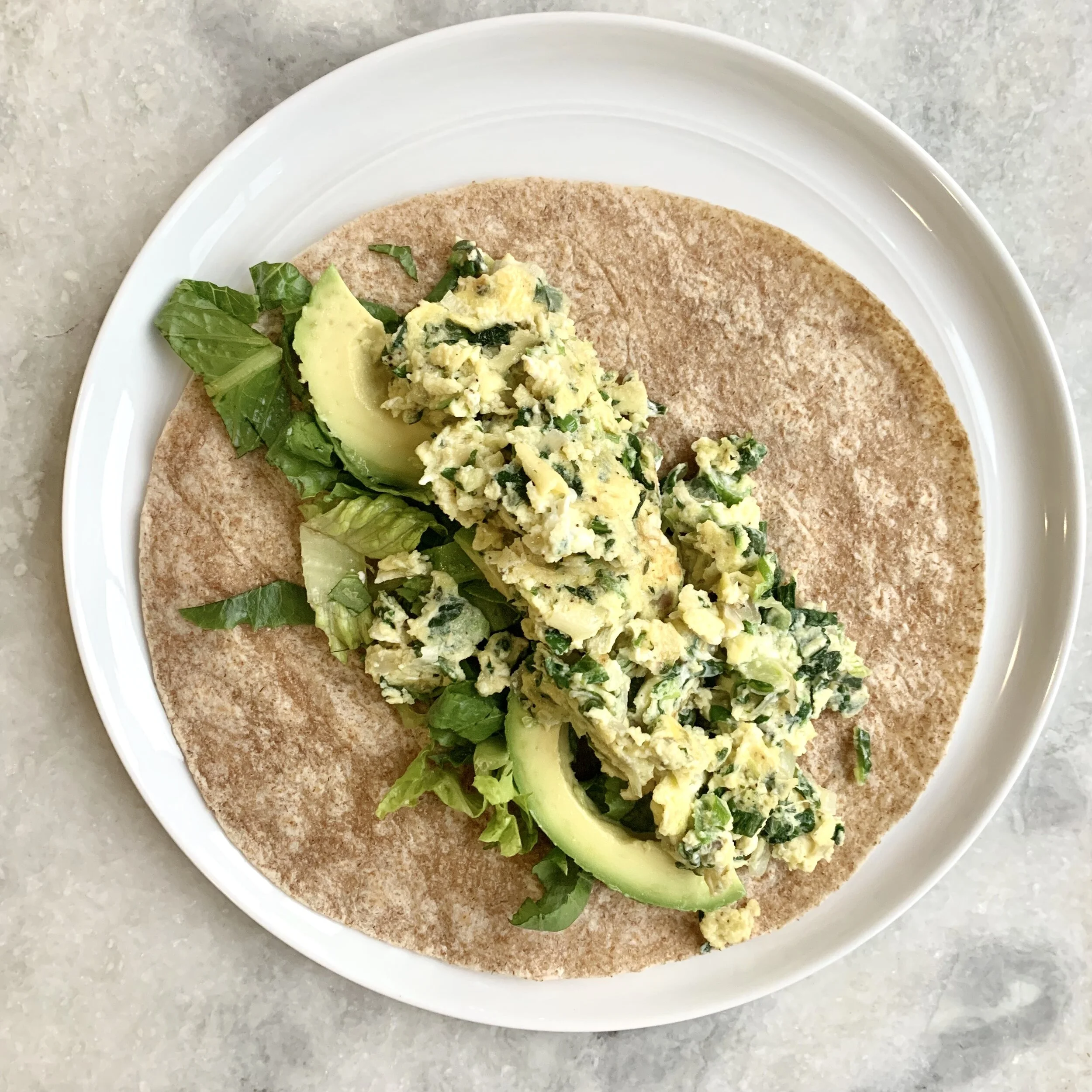 Melissa Kazan, Toronto Sport Dietitian Egg & Spinach Wrap