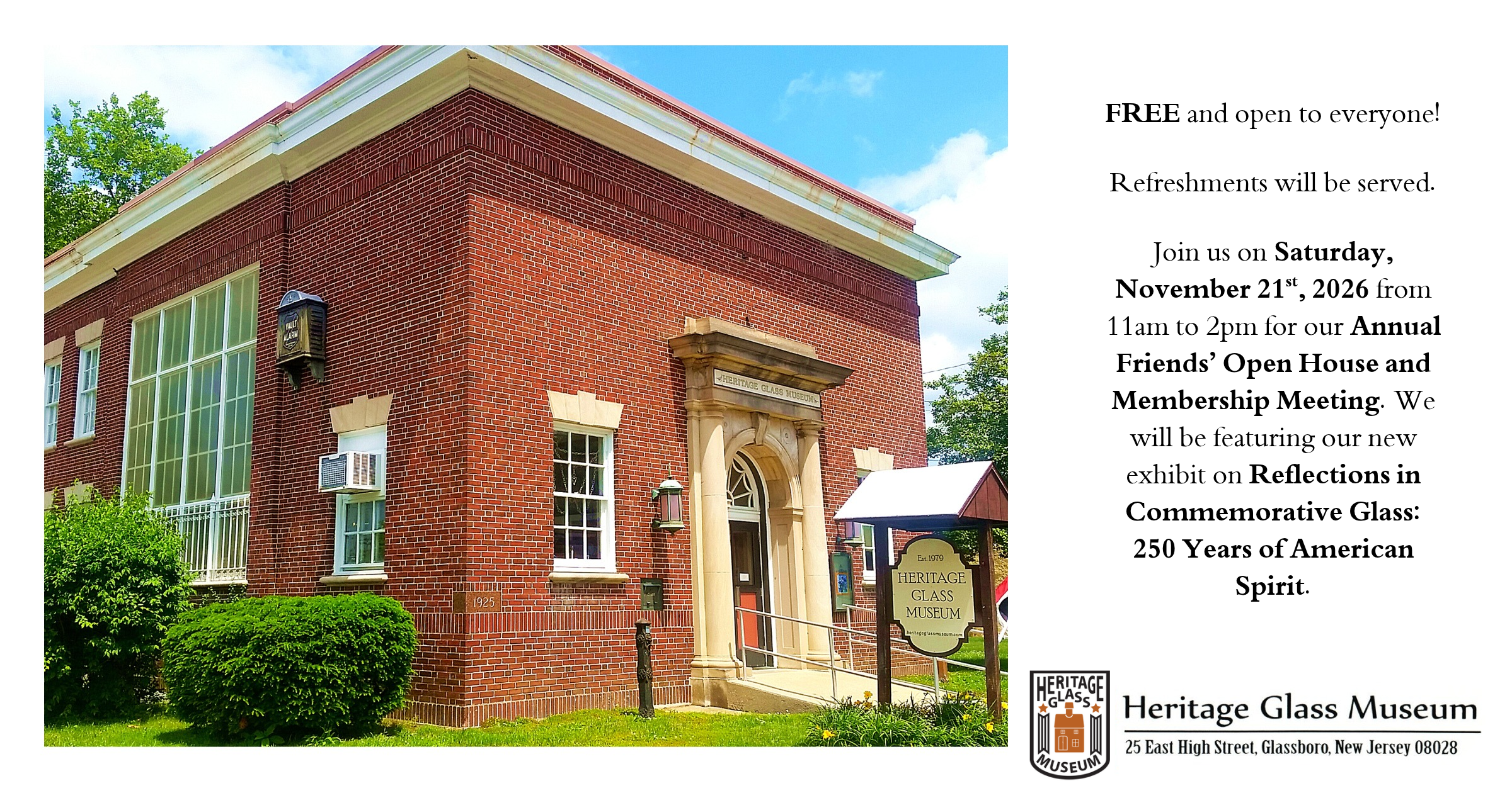 2026 Annual Friends' Open House and Members Meeting