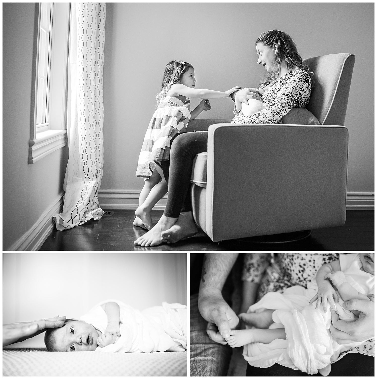 In-home lifestyle baby portrait session