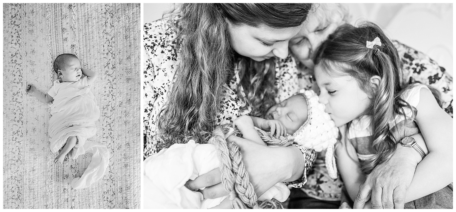 Toronto Newborn Photographer Black and White