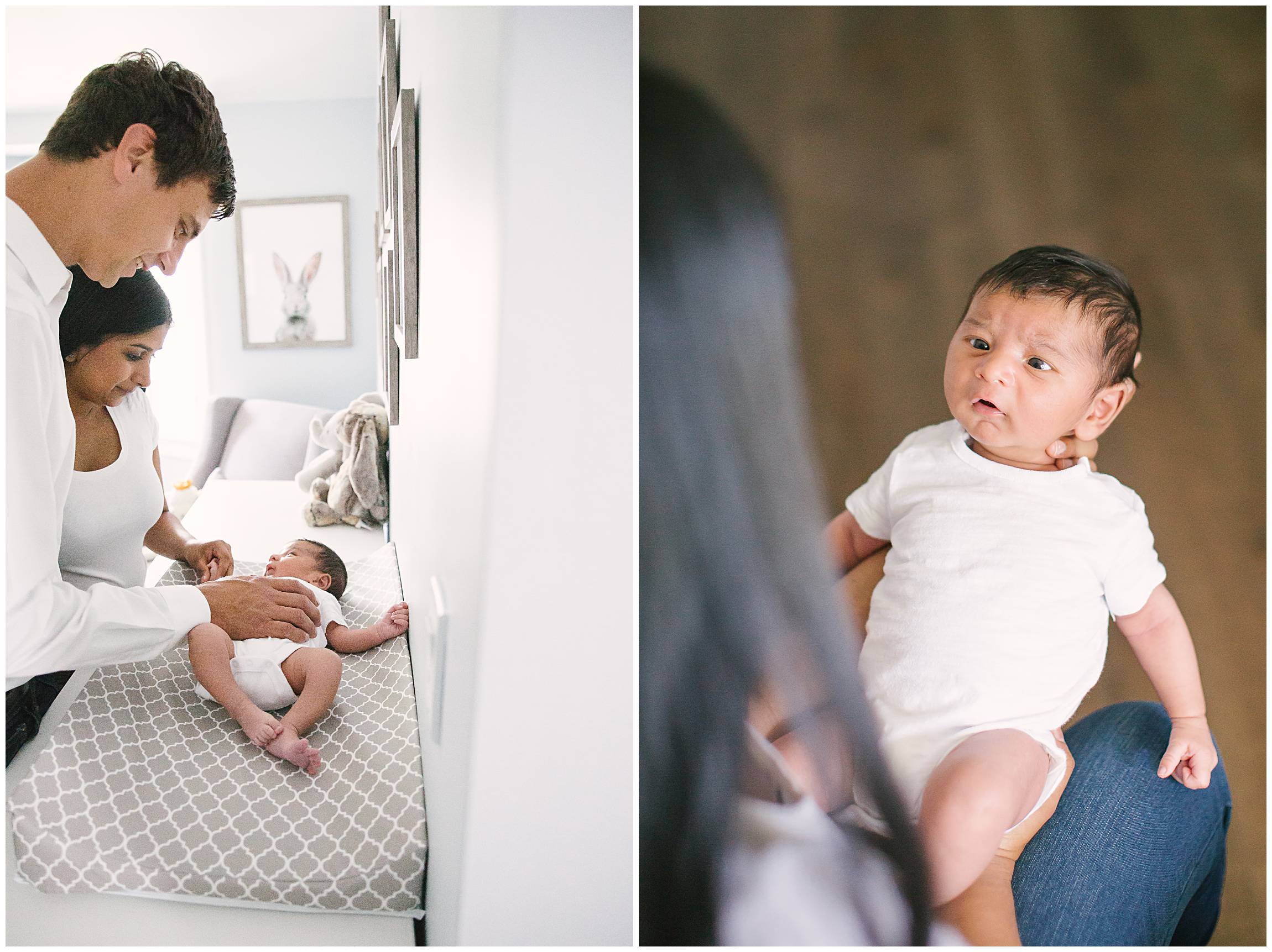 In-home natural newborn photographer bright and airy