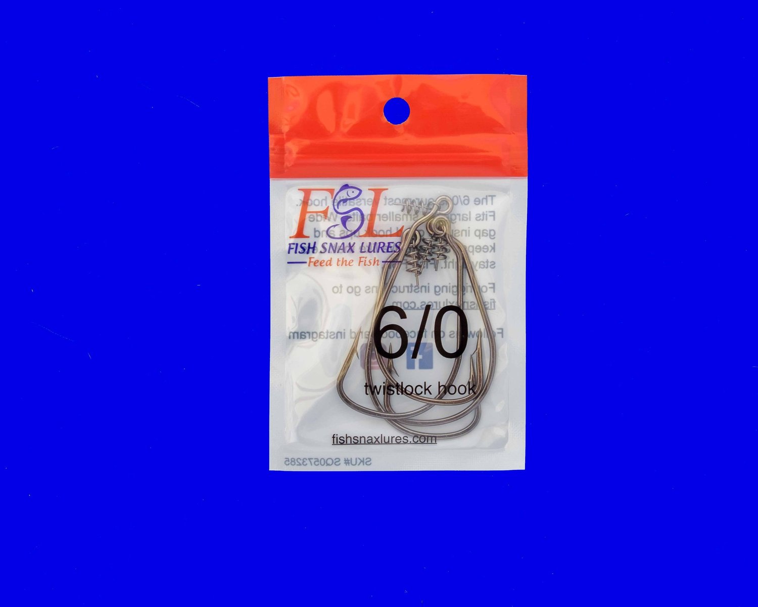 6-0 Twistlock Hook 4 Pack  Fish Snax Lures