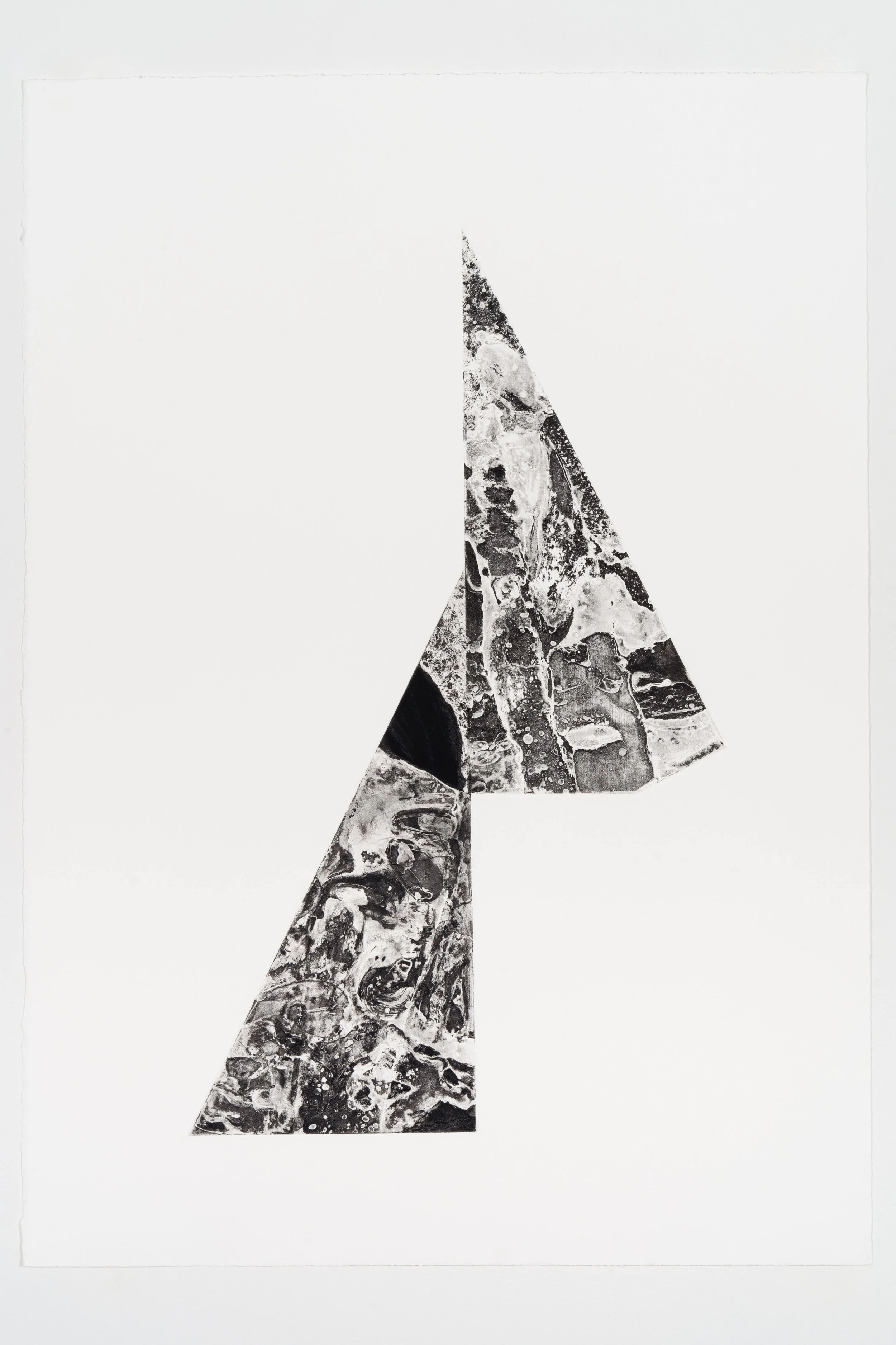 River Triangles #2, 2021,
Two- plate whiteground etching,
18 1⁄4” x 22 3⁄4”