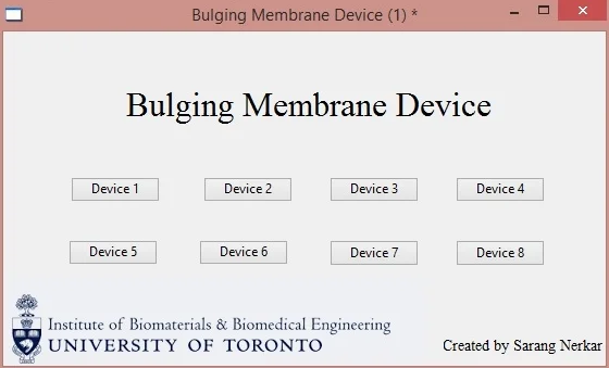 Software that can control up to 8 bulging membrane devices