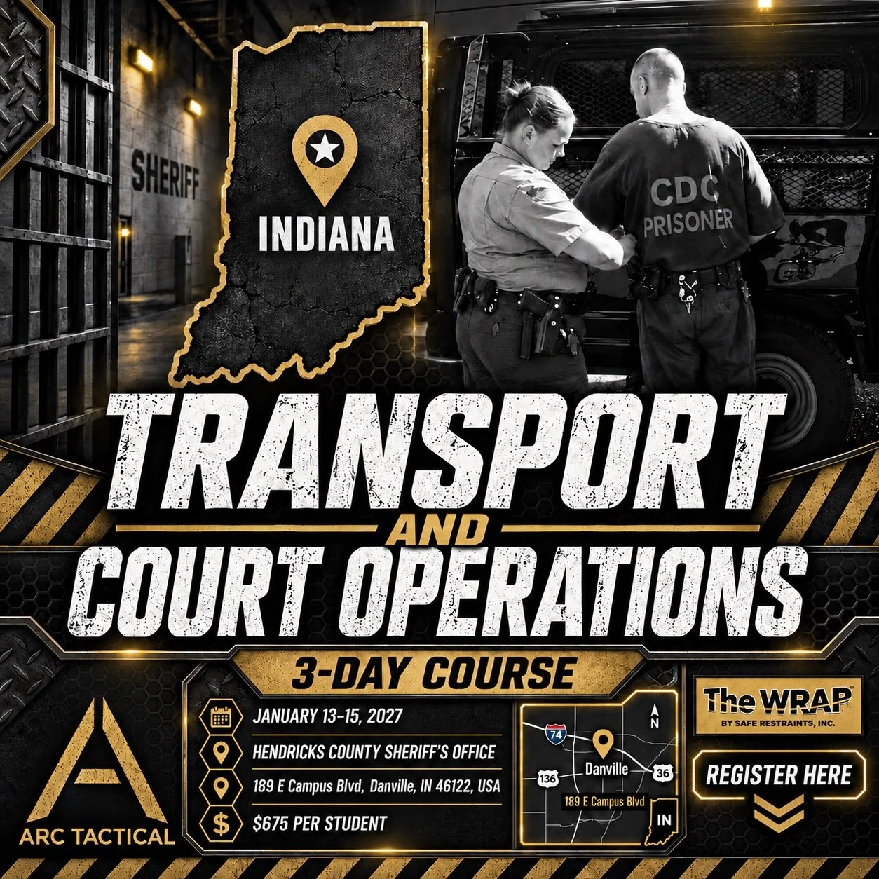 January 13 - 15, 2027 - Indiana - Transport and Court Operations Course