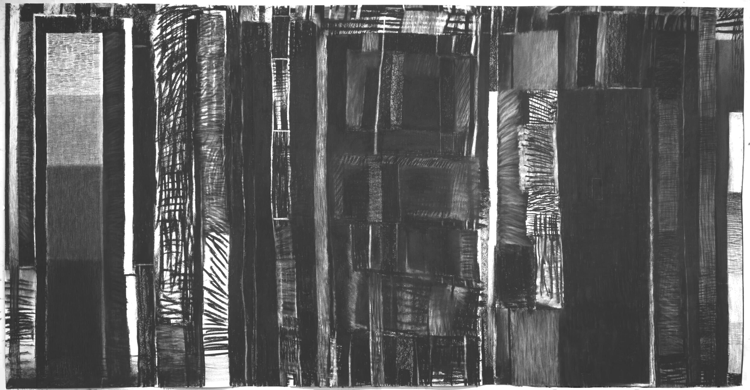   charcoal on paper 60 x 120, 2020   