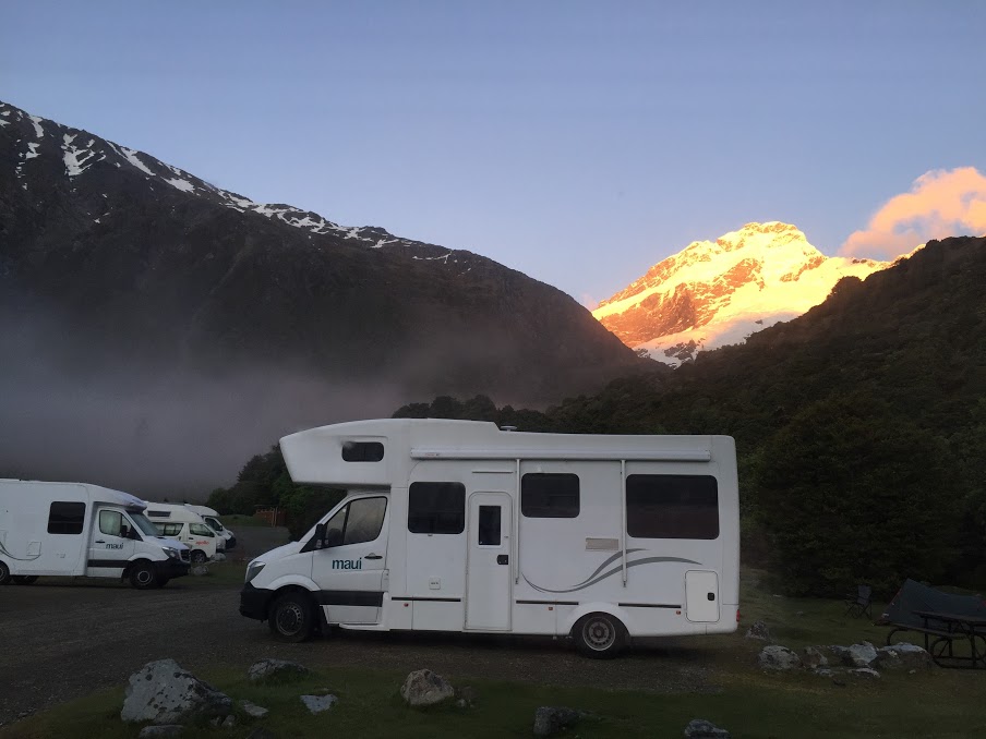 The gleaming peak that greeted us that morning.