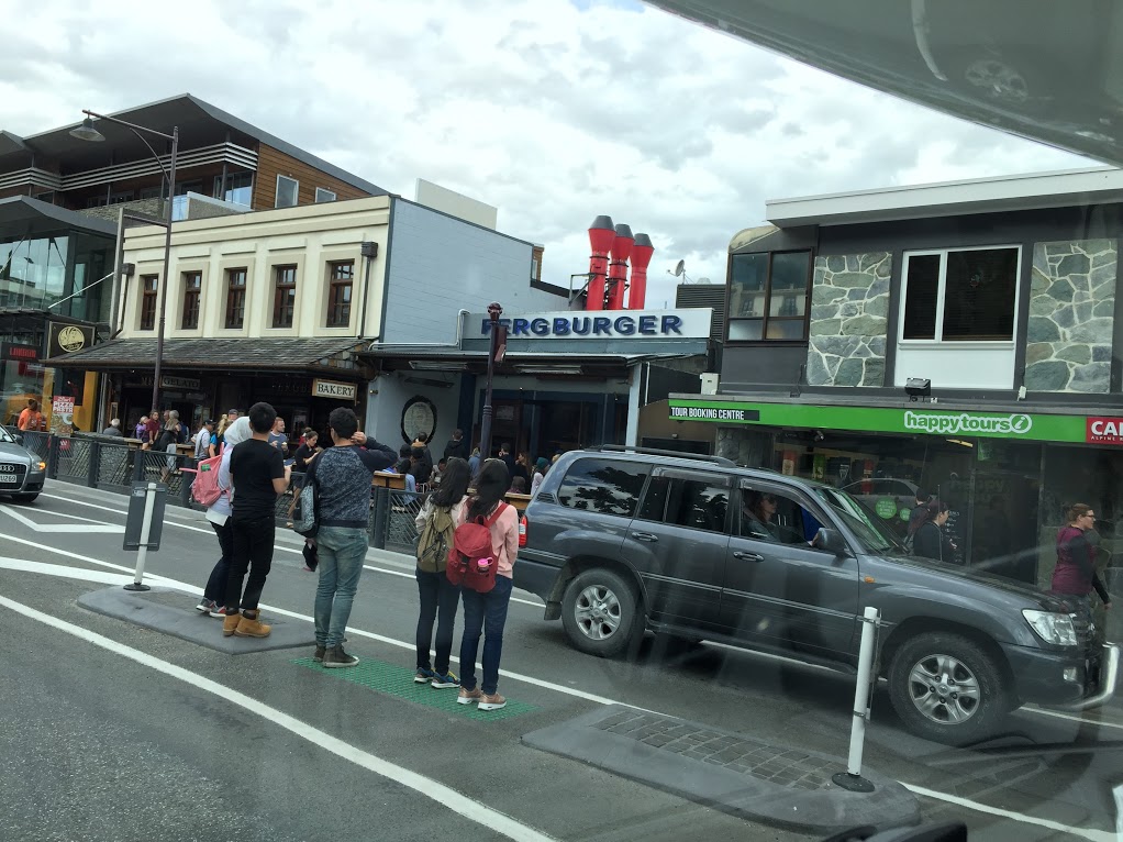 The incredible queue outside Fergburger intrigued us enough for us to wait ourselves!
