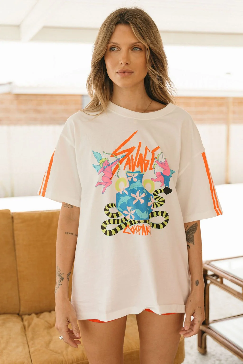 TK Savage Company White Adult Oversized Tee.jpg