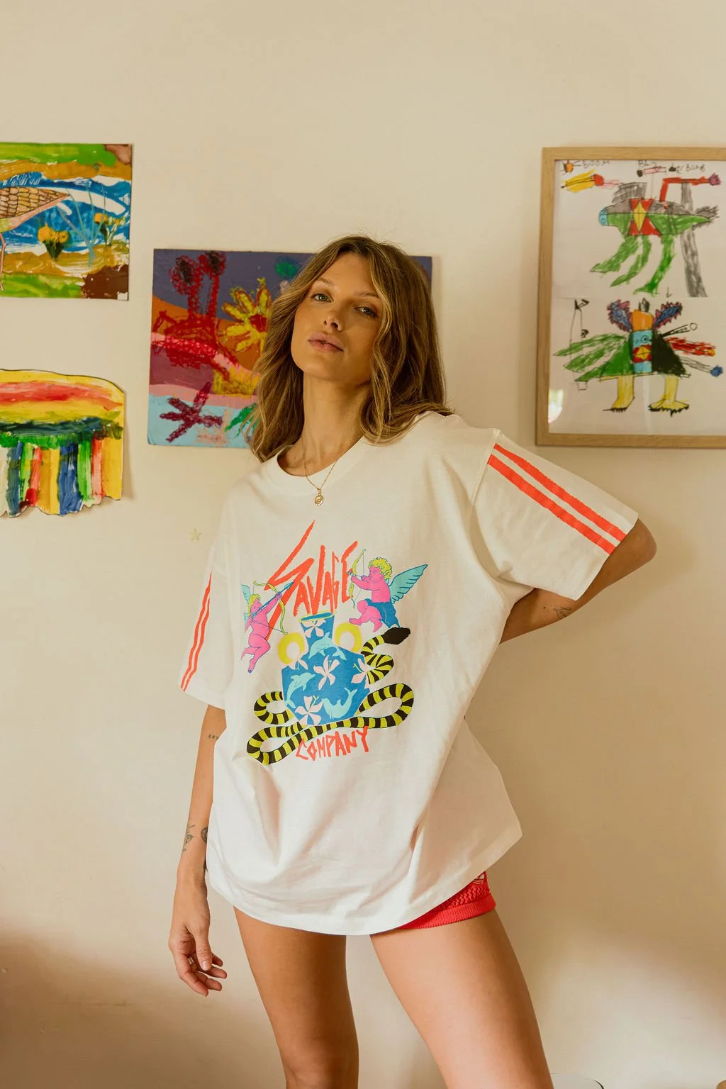 TK Savage Company White Adult Oversized Tee.jpg