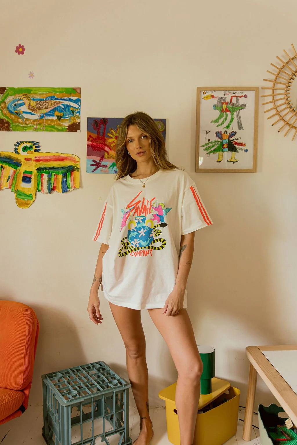 TK Savage Company White Adult Oversized Tee.jpg