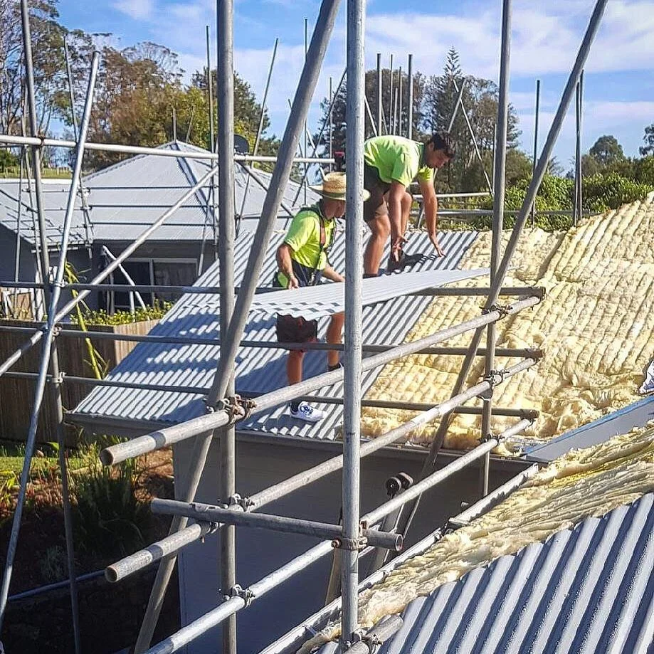 As they say, #safetyfirst 🕸
&bull;
&bull;
&bull;
#bostockmetalroofing #safety #teamwork #scaffolding #metalroofing #metalroofingspecialists #roofing #reroofing #roofreplacement #newrybar #northernnsw #colorbond #colorbondsteel