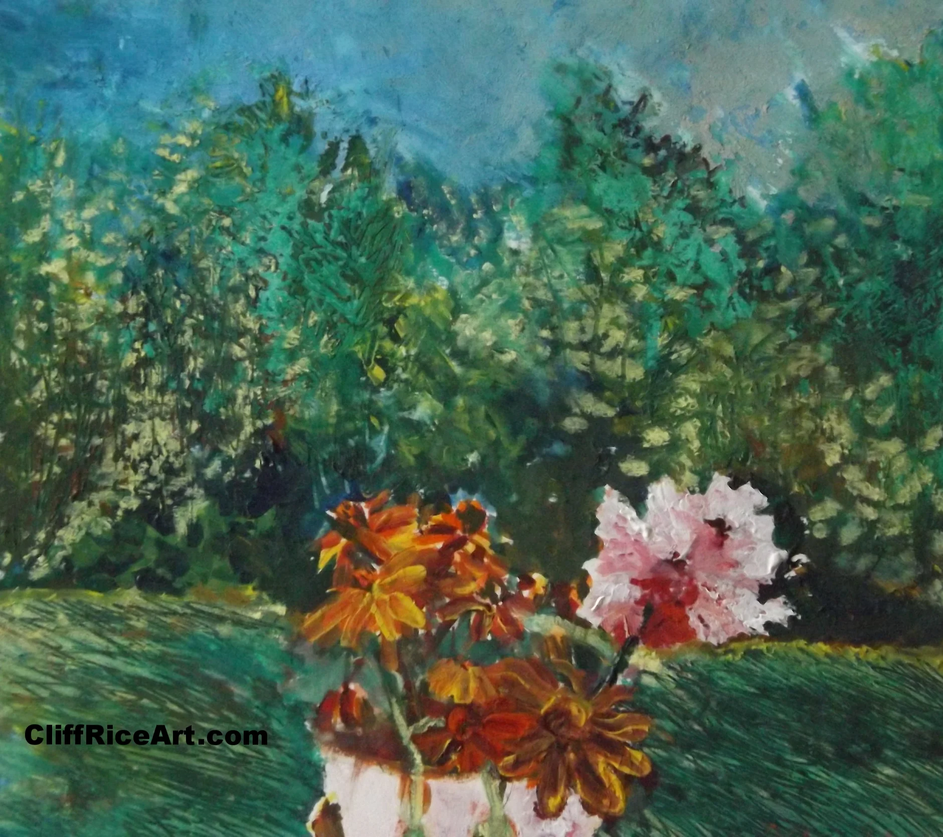 Flower Basket In Spring 