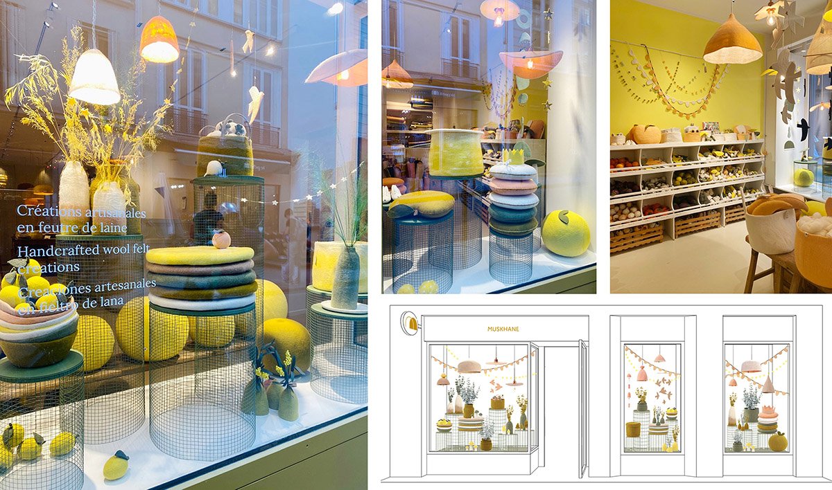 Etalagisme étalagisme Vitrine Display Merchandising Scénographie boutique visual merchandiser retail display window display visual art store display paper designer paper sculpture paper windows display set design