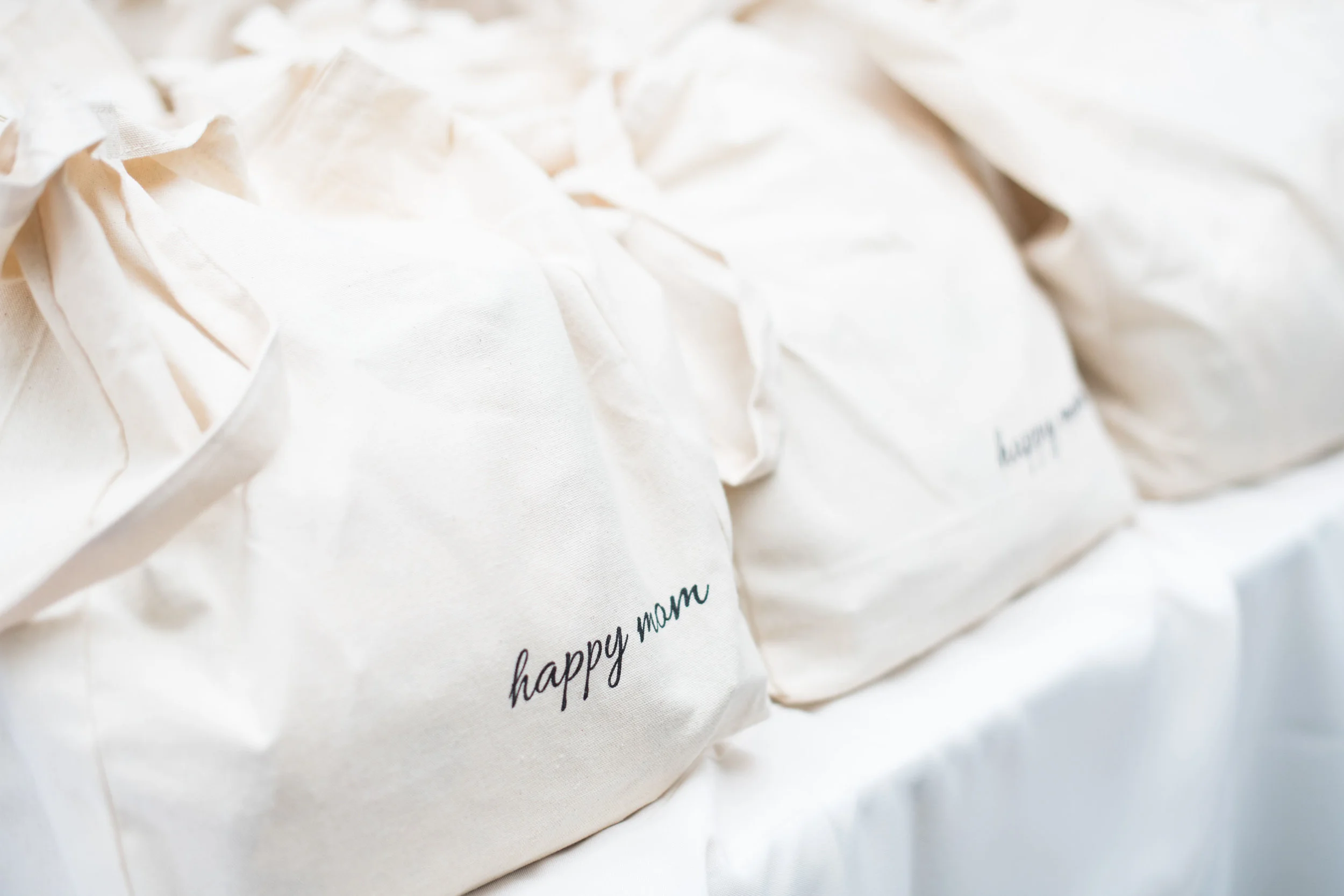 Happy Mom Canvas Tote Bag