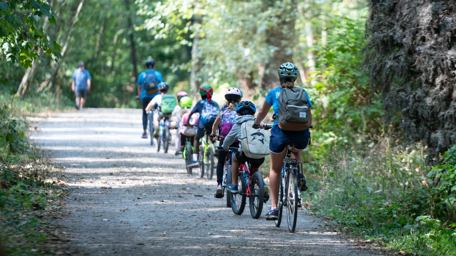 Pedalheads camps offer adventurous trail rides for more experienced little bike riders, as pictures here.