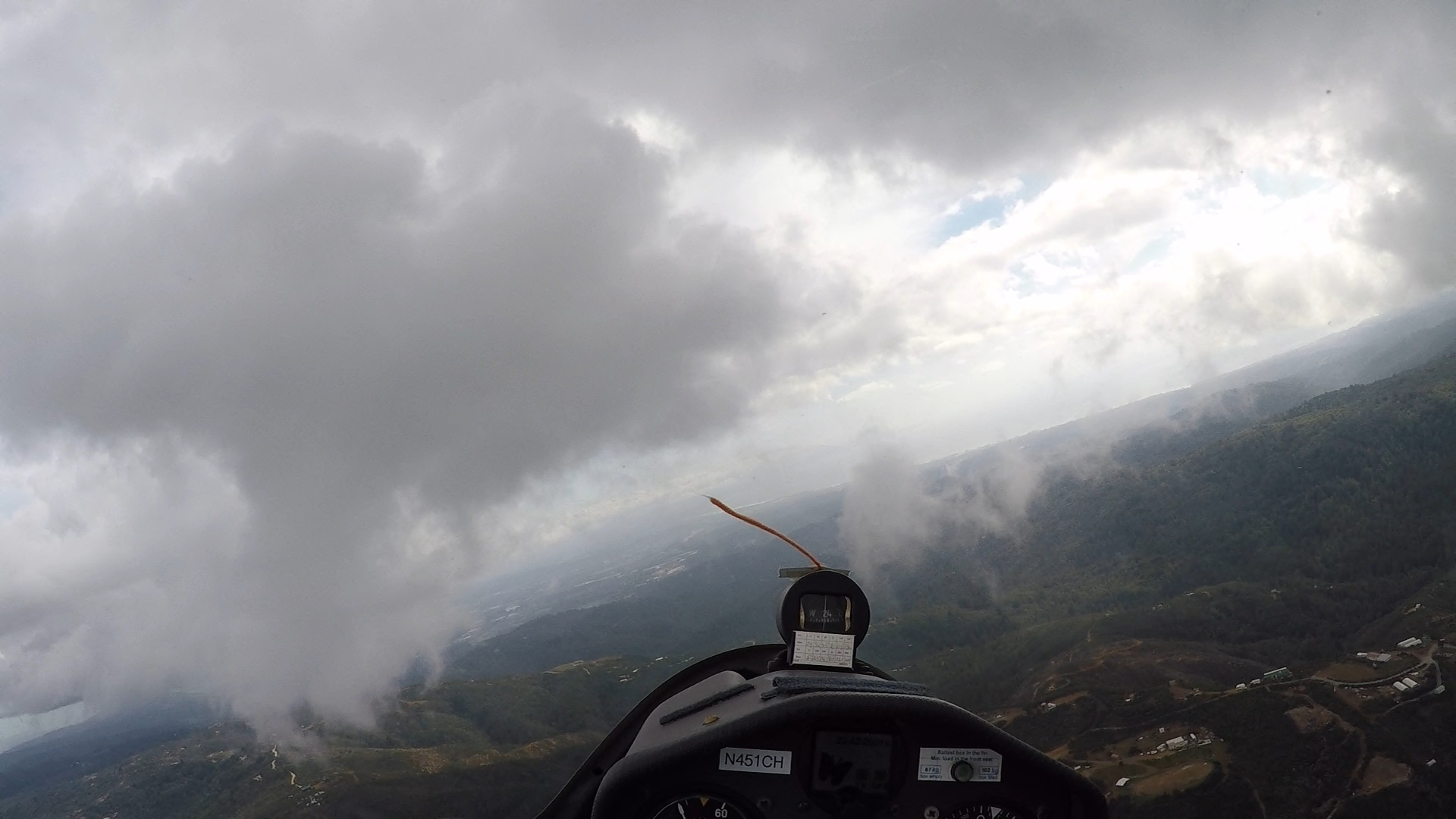 Flying Around Jellyfish Clouds over the Santa Cruz Mountains