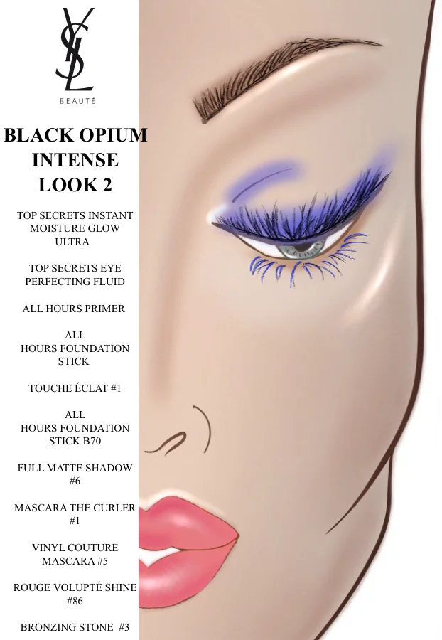 YSL FACE CHART - BLACK OPIUM
