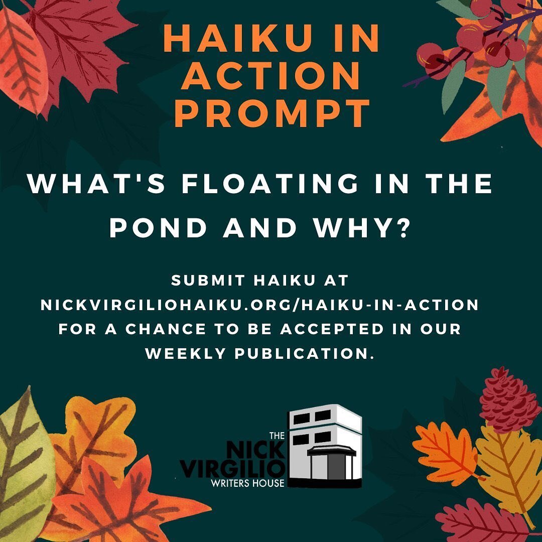 This week's Haiku in Action prompt is, &quot;what's floating in the pond and why?&quot; We're reviving a traditional haiku topic for this edition of Haiku in Action. Think autumn. Think out of the box. Submit your haiku via nickvirigiliohaiku.org

#h