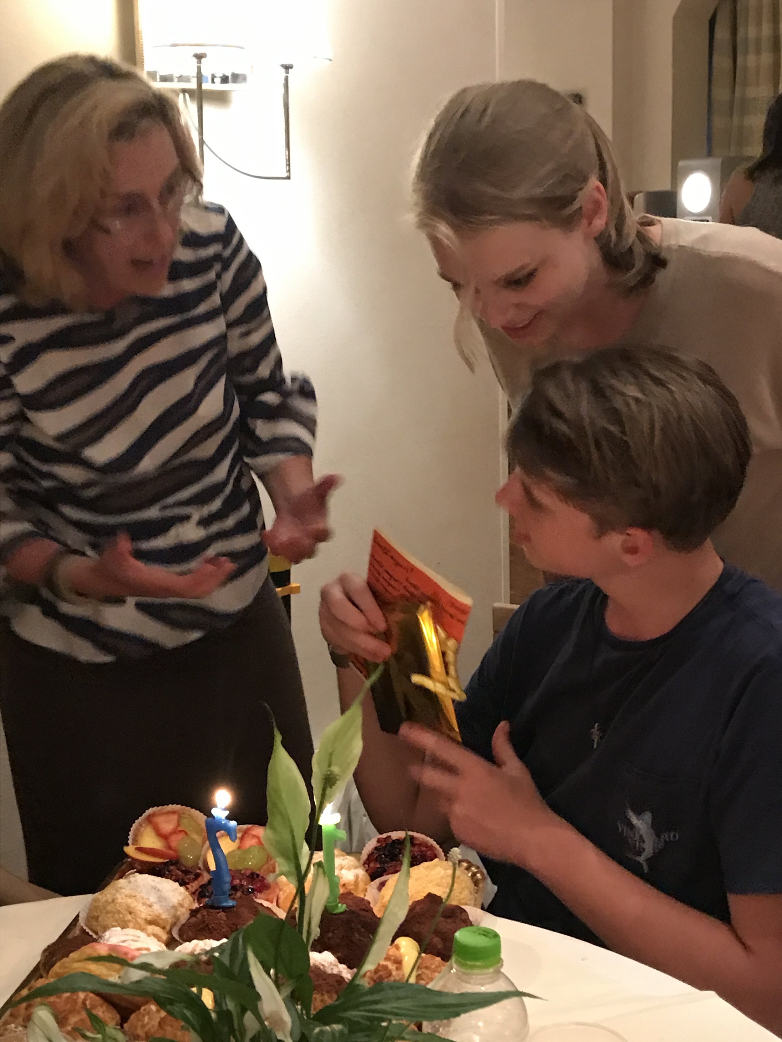 Jill Muti, Spoleto Study Abroad Director with Mitchell Brennen and Julia Brennen.