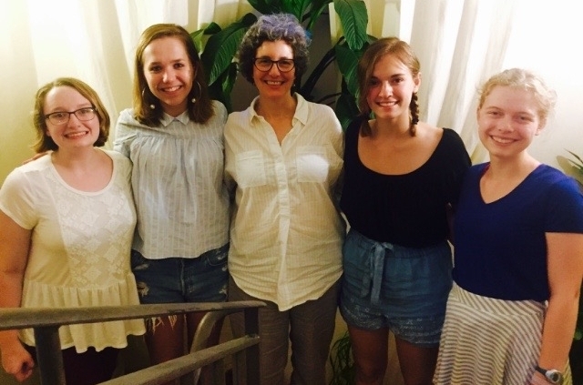 Creative Writing students with their faculty, Naomi Guttman. 