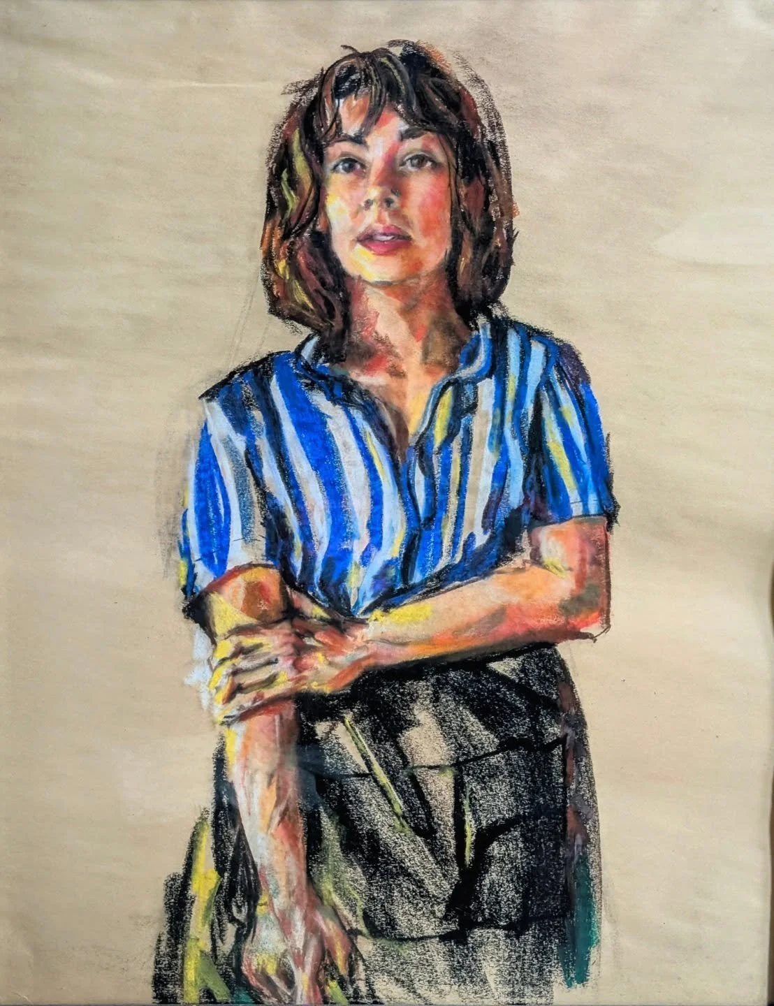 It's been years since I've finished this self portrait - at the time it was an intentional celebration of my favorite pastels (a yellow and a blue and a white all from a vintage out of production line from @winsorandnewton - I'm lucky enough to have 