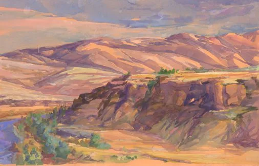 Snake River, gouache 7" x 11" unframed, $610