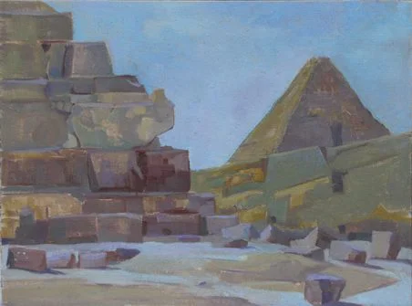 Pyramid Base, oil 10" x 13" framed, $500