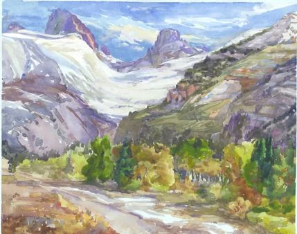 Grand Targhee, watercolor 8" x 10" unframed, $610