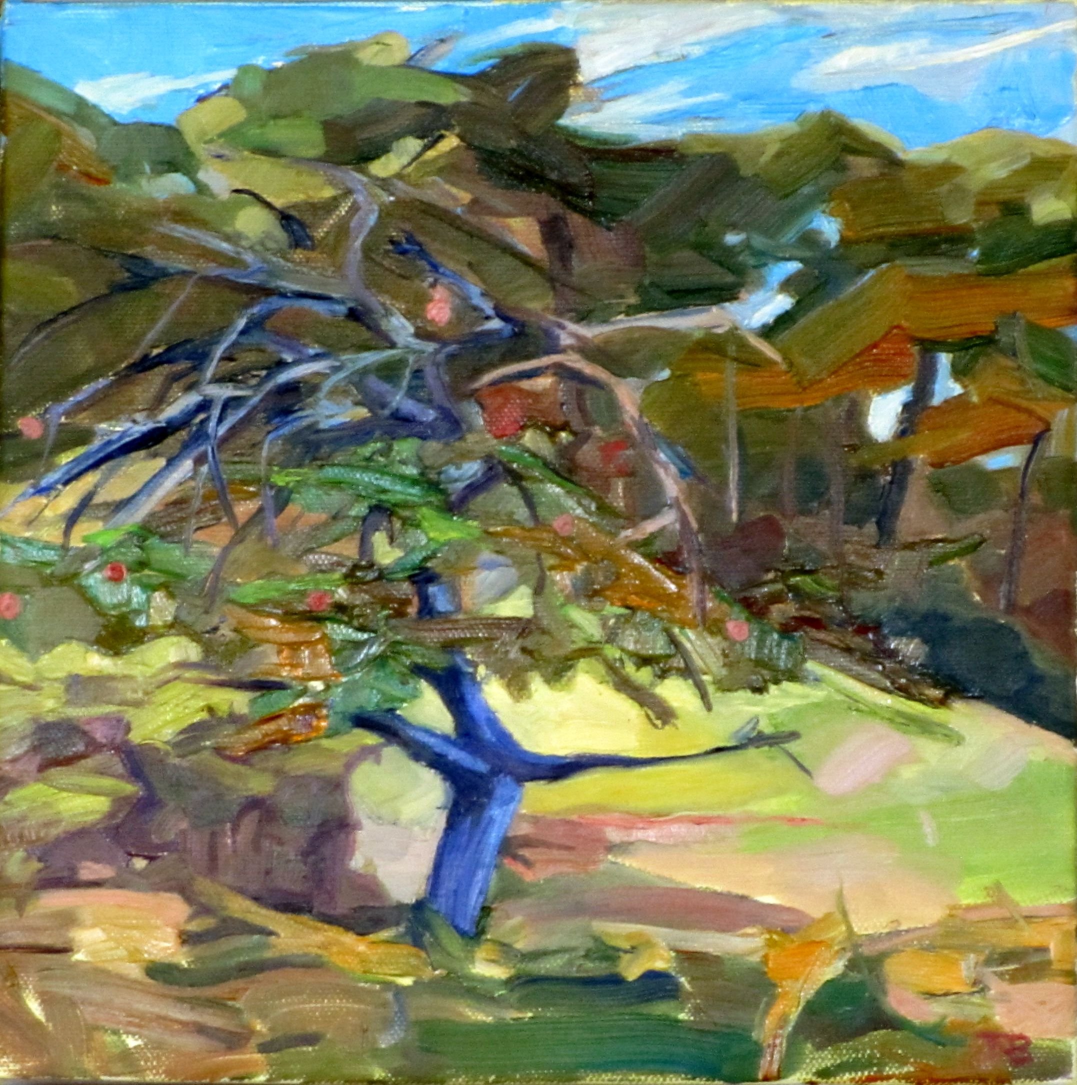 Todd Bezold "Wells Farmland" oil 11"x11" $450