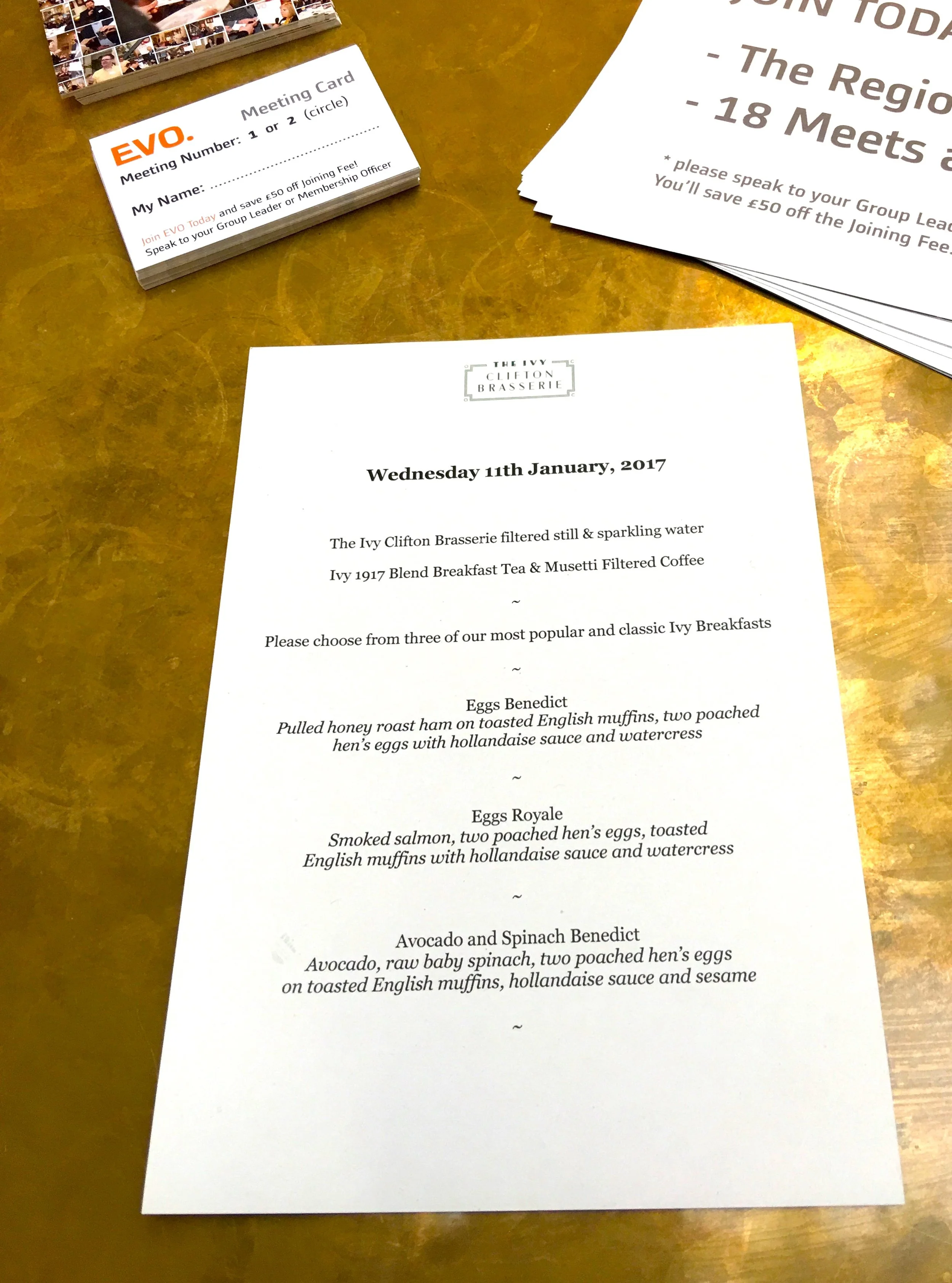 When you register as a Visiting Guest you can choose from the exclusive breakfast menu.
