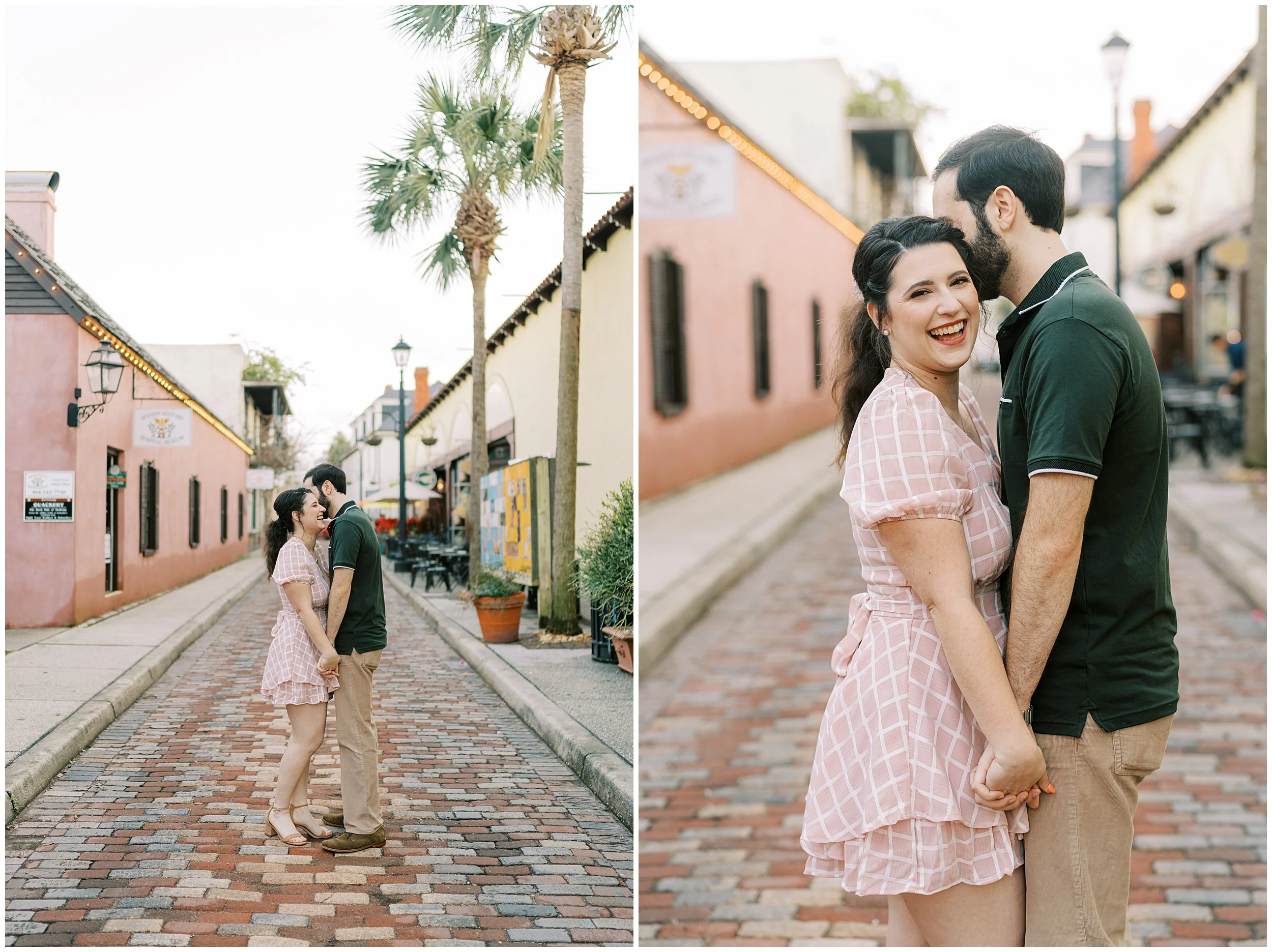 nights of lights st augustine engagement session