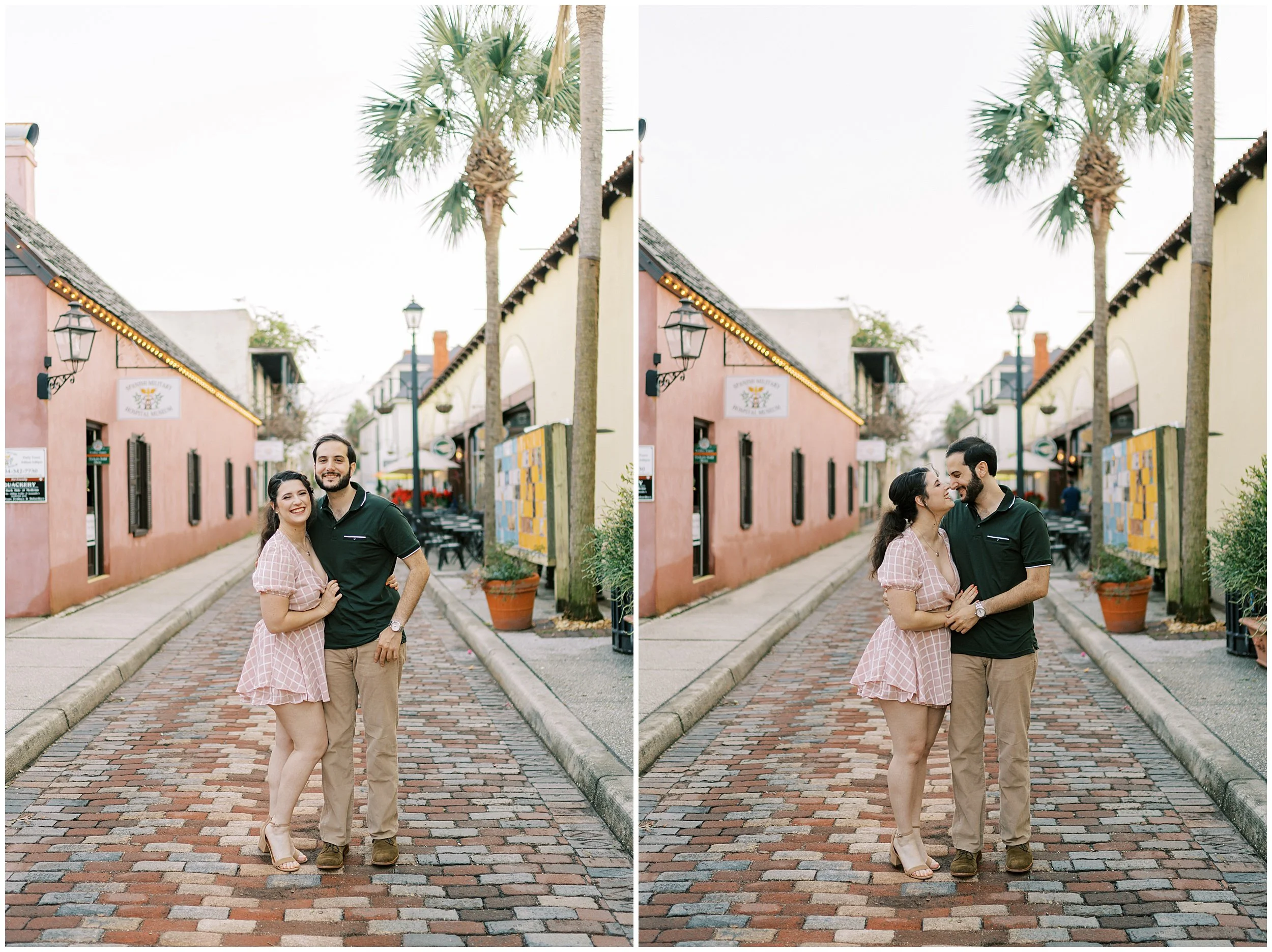 nights of lights st augustine engagement session