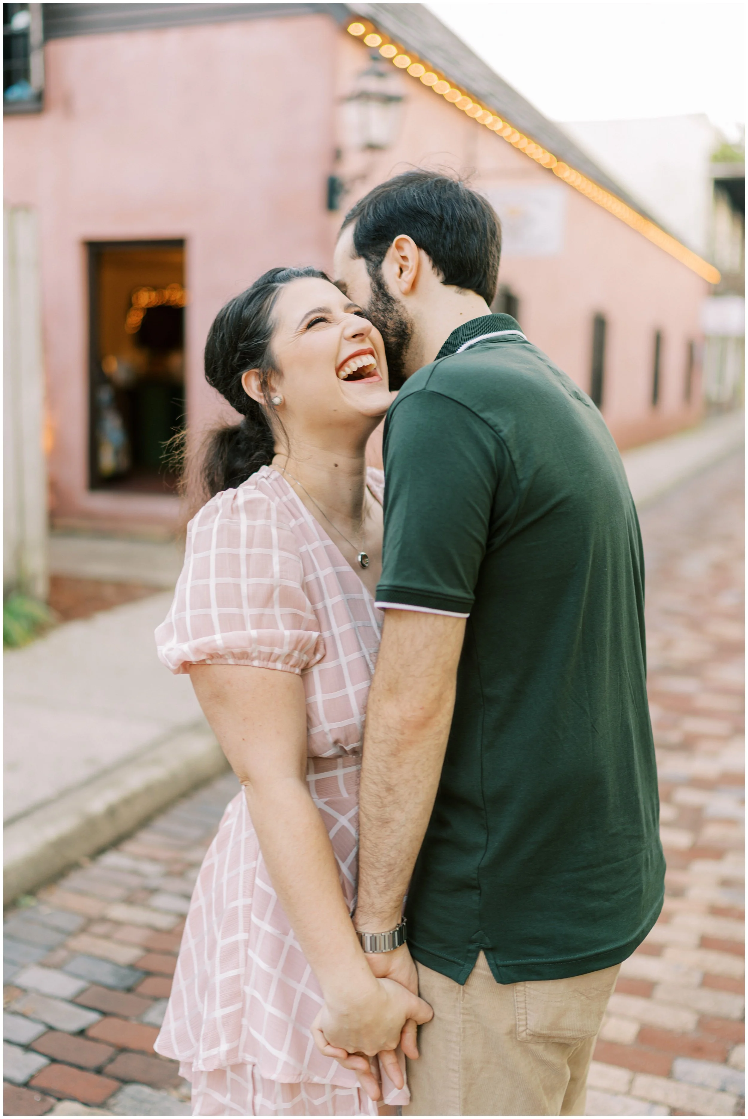 nights of lights st augustine engagement session