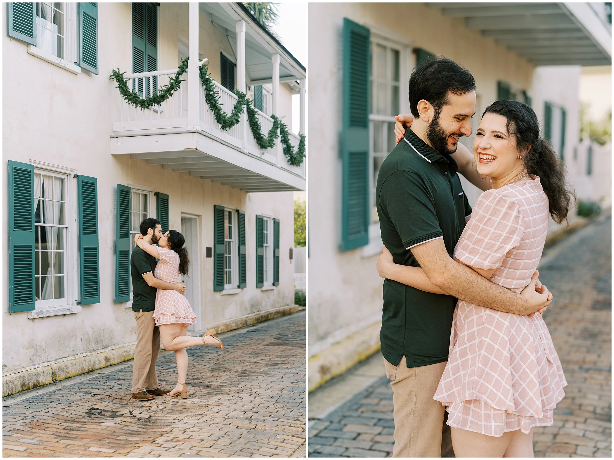 nights of lights st augustine engagement session