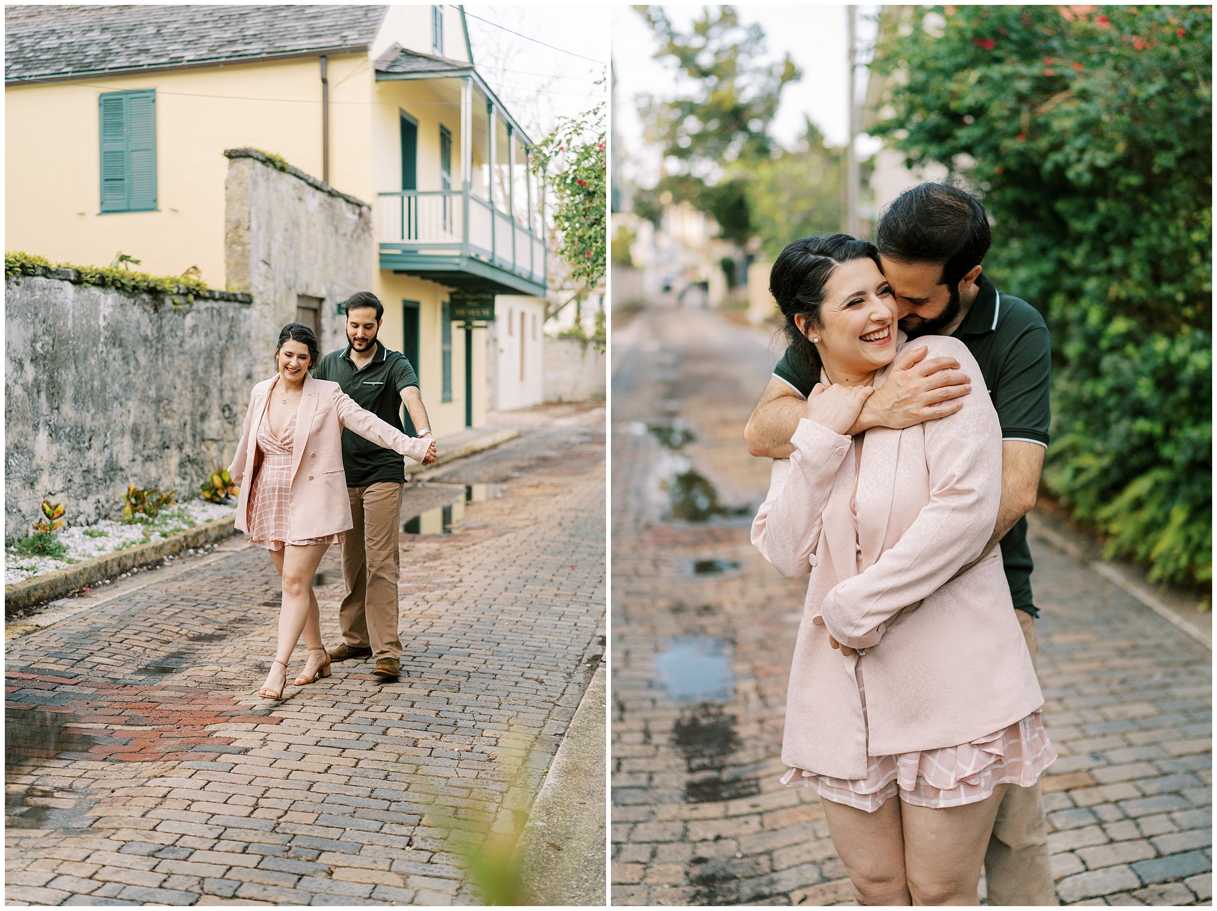 nights of lights st augustine engagement session