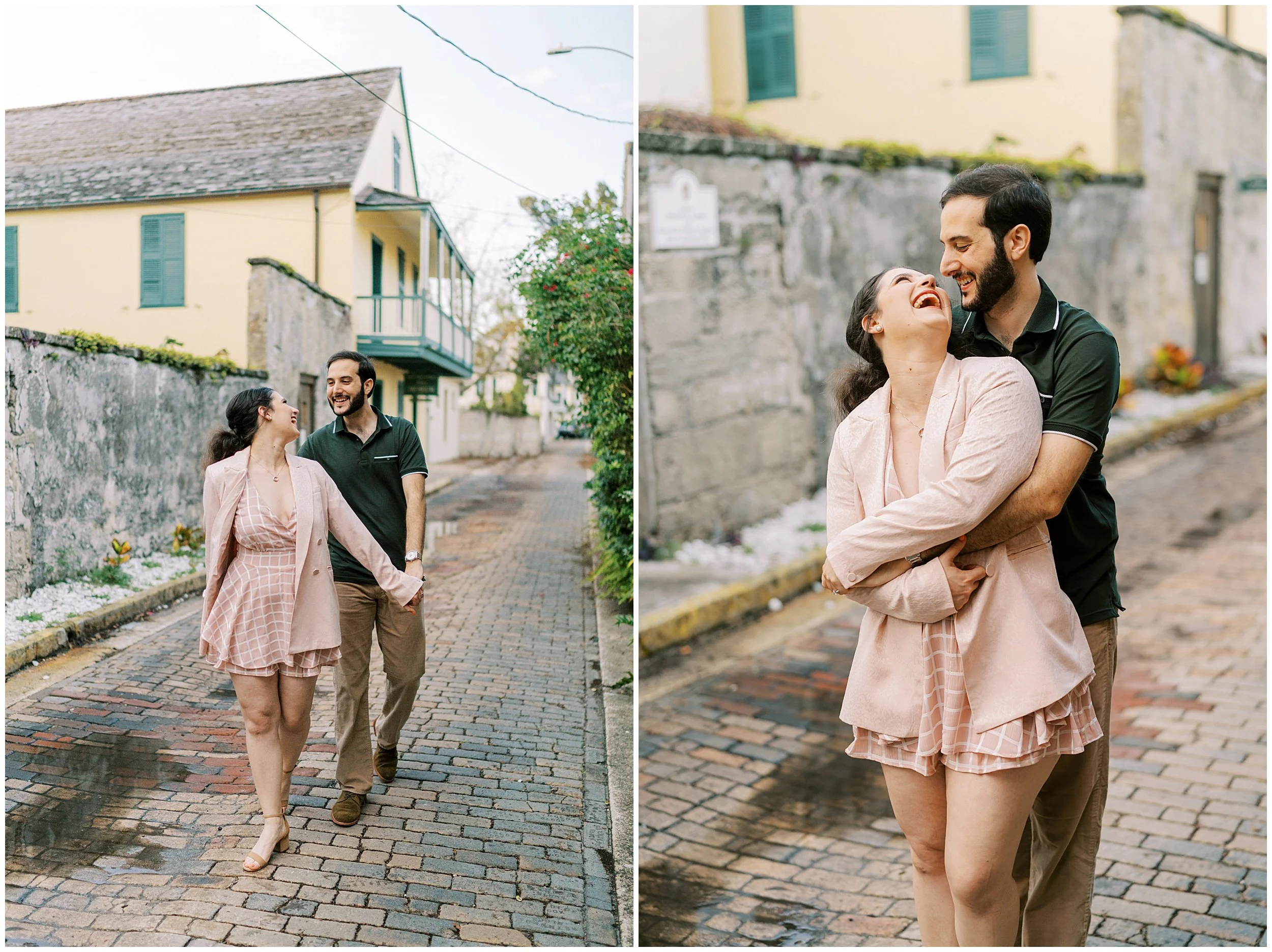 nights of lights st augustine engagement session