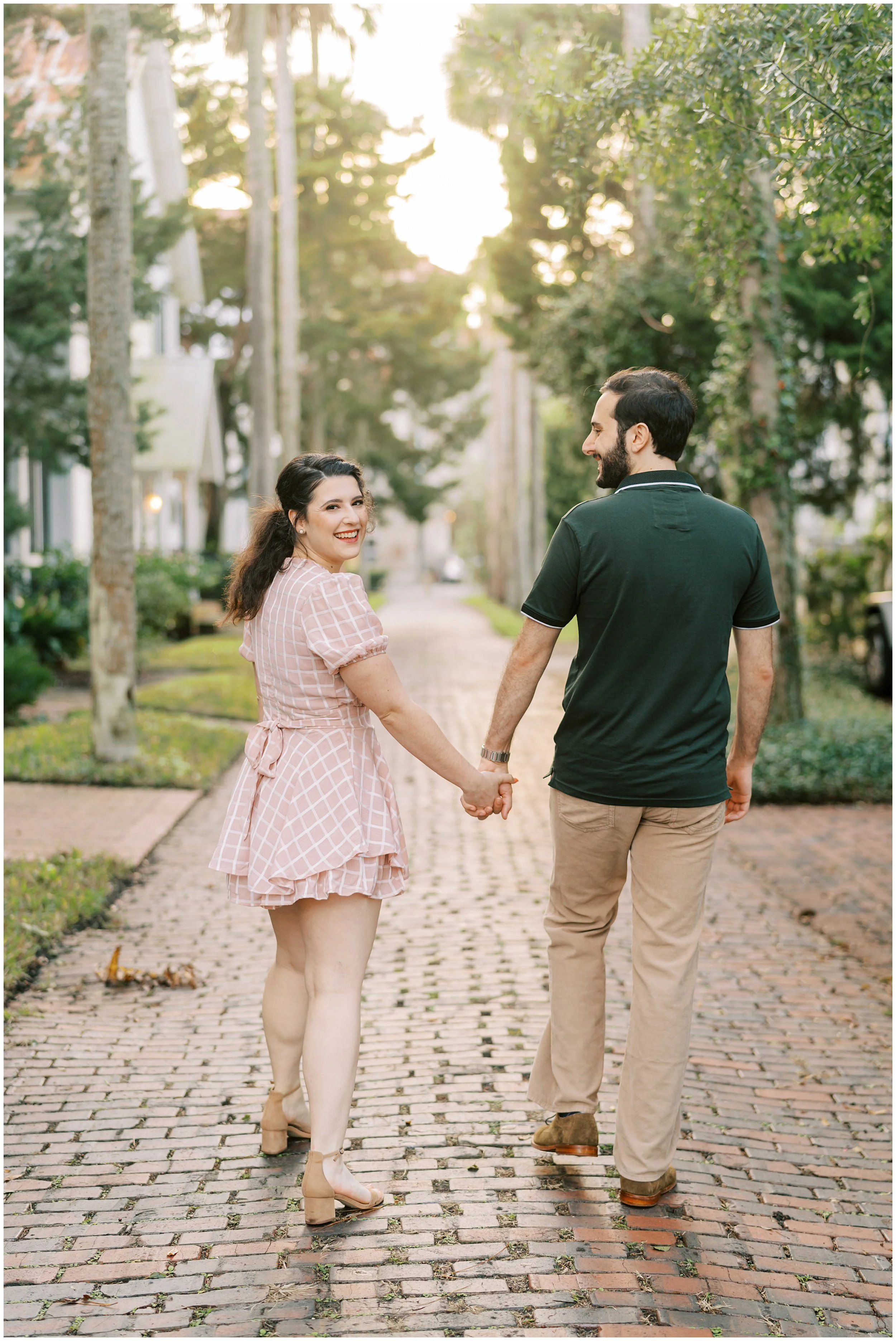 nights of lights st augustine engagement session