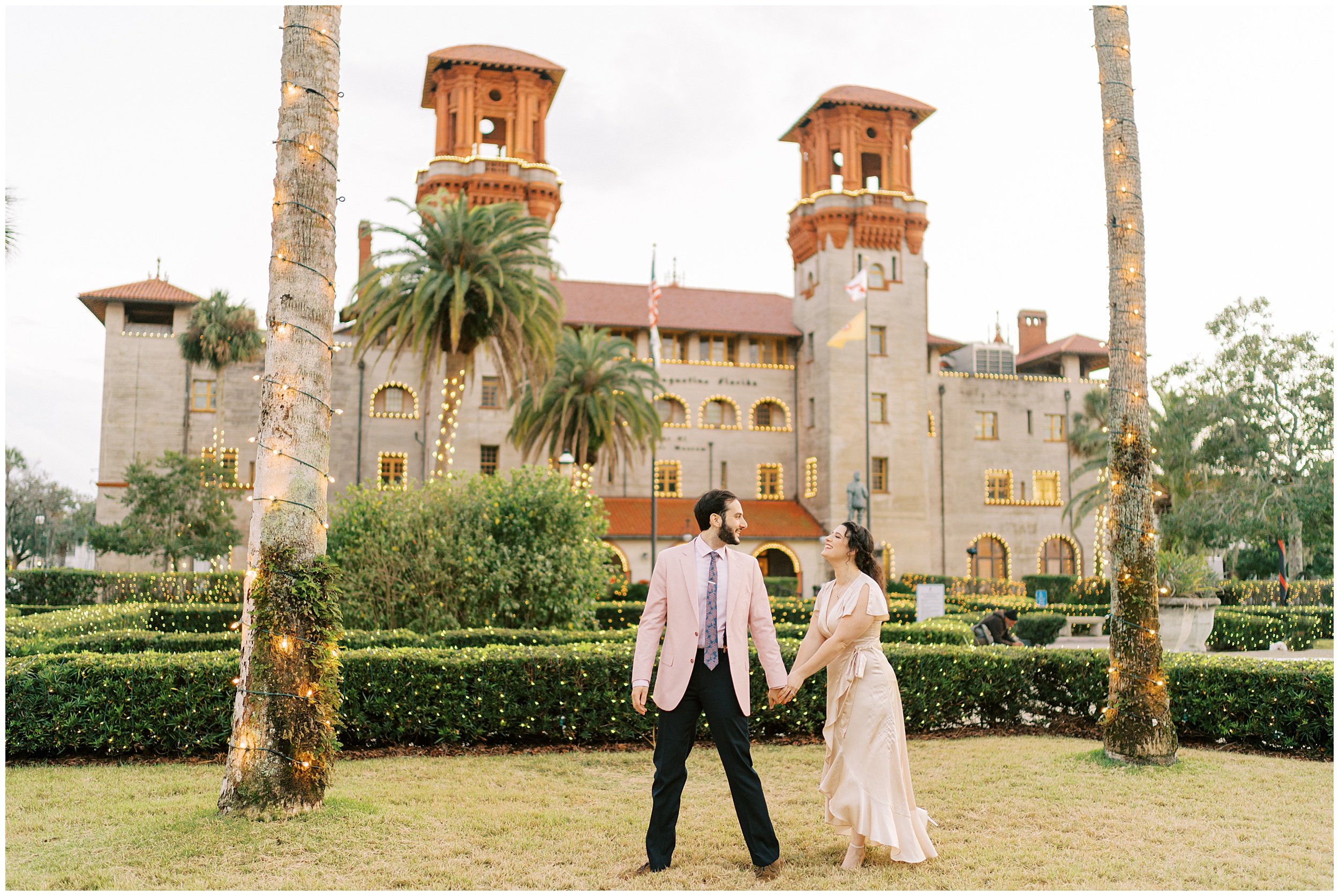 nights of lights st augustine engagement session