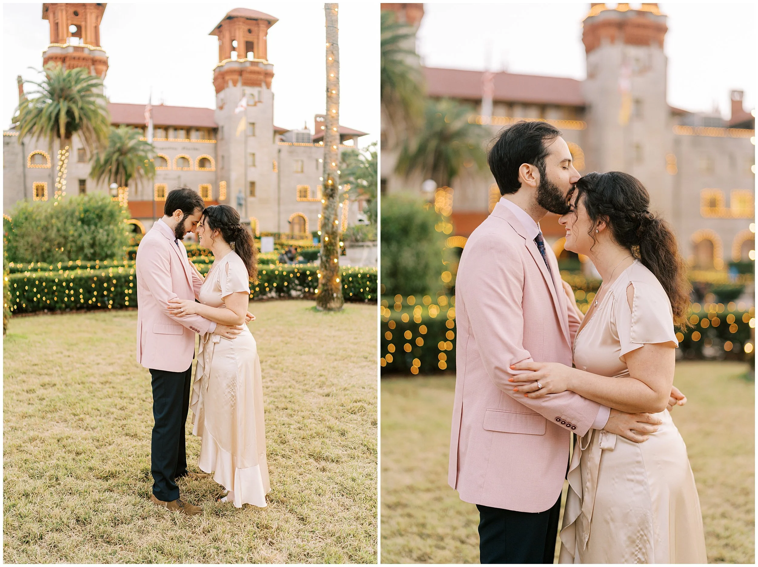 nights of lights st augustine engagement session