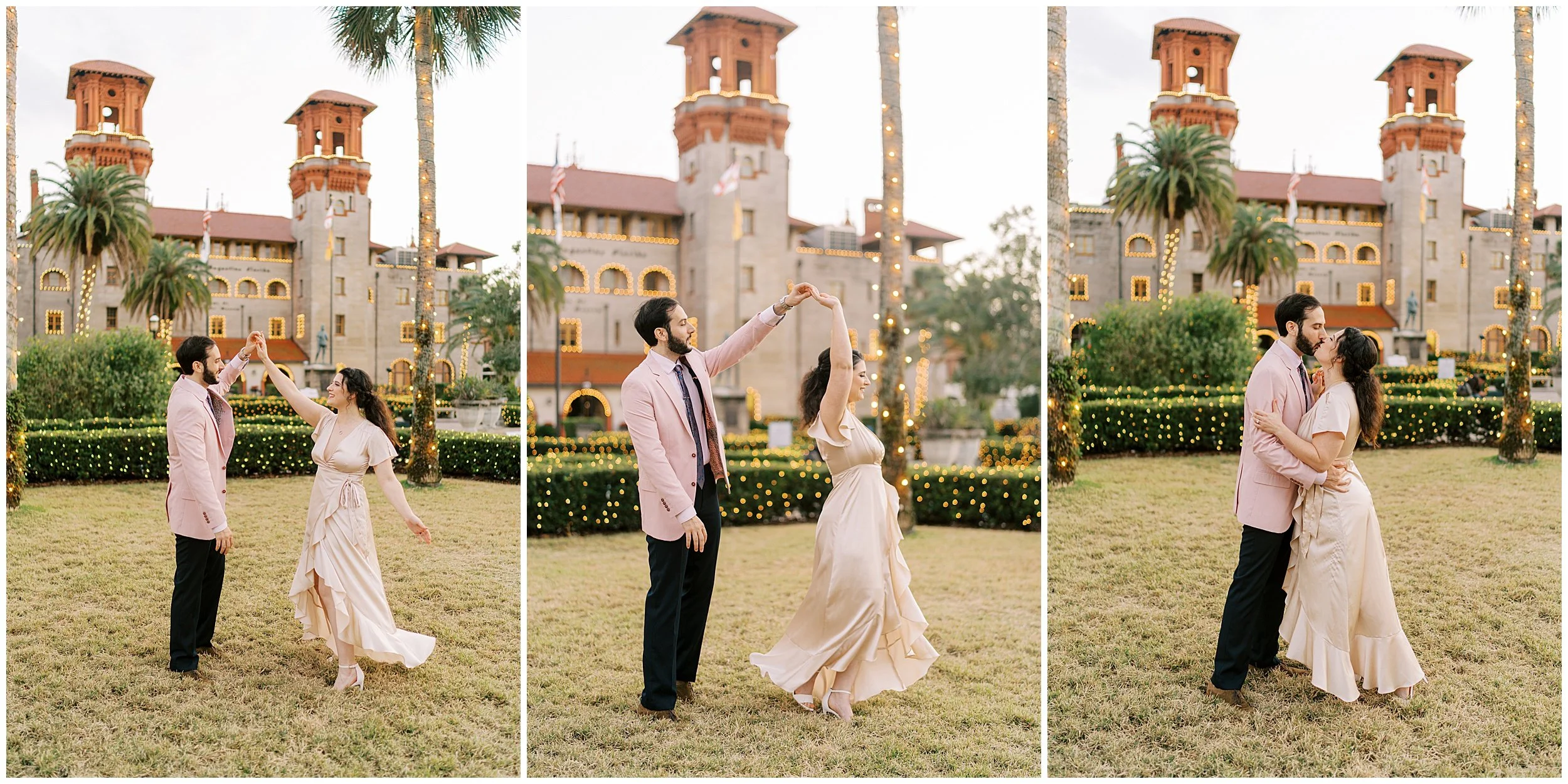 nights of lights st augustine engagement session